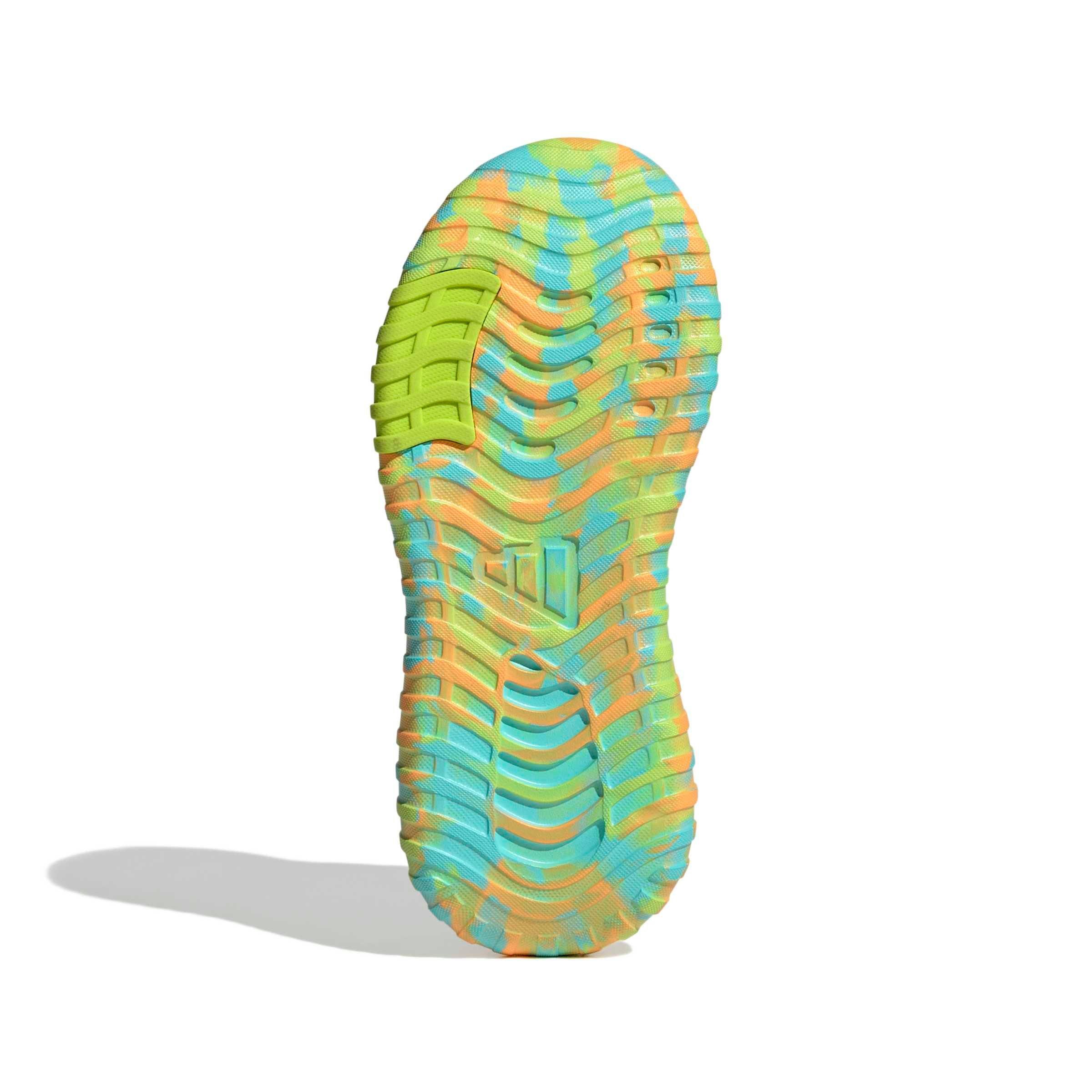 adidas Kaptir 4.0 "Grey Two/Solar Slime/Flash Aqua" Preschool Boys' Shoe - GREY/SLIME/AQUA Thumbnail View 6