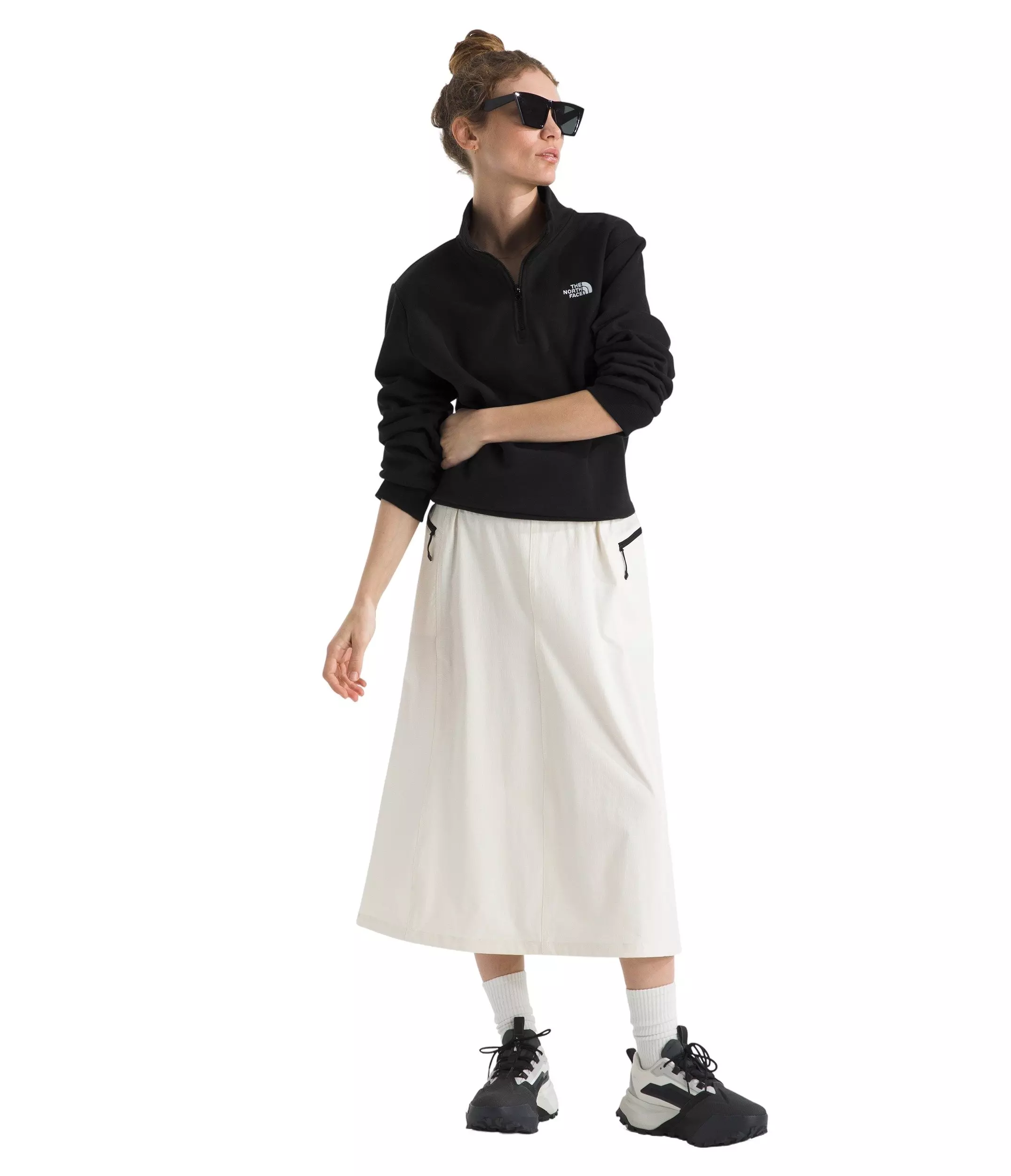 The North Face Women's Evolution EMB 1/4-Zip -Black - BLACK