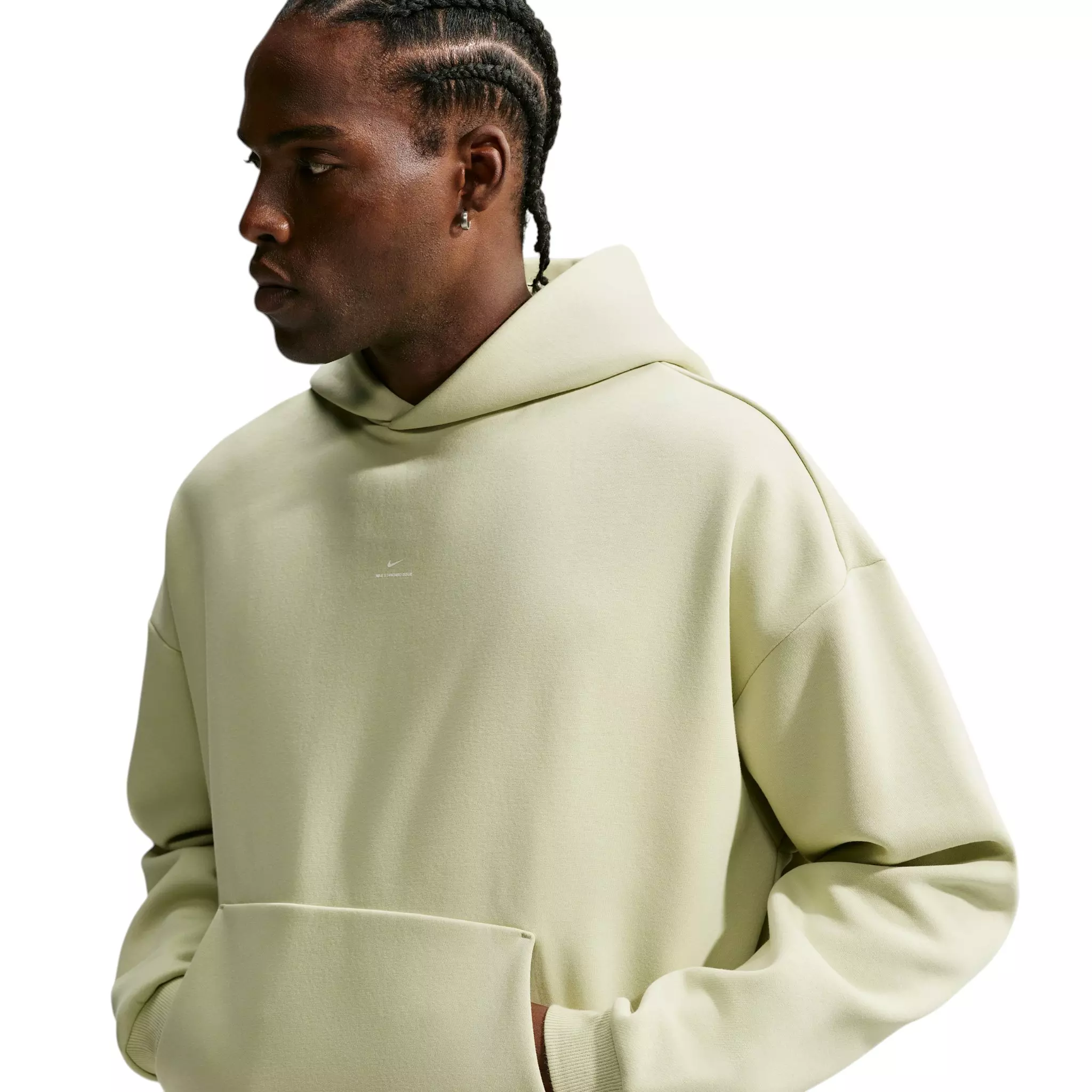 Nike Men's Standard Issue Therma-FIT Brushed Basketball Pullover Hoodie - Olive Green - OLIVE GREEN