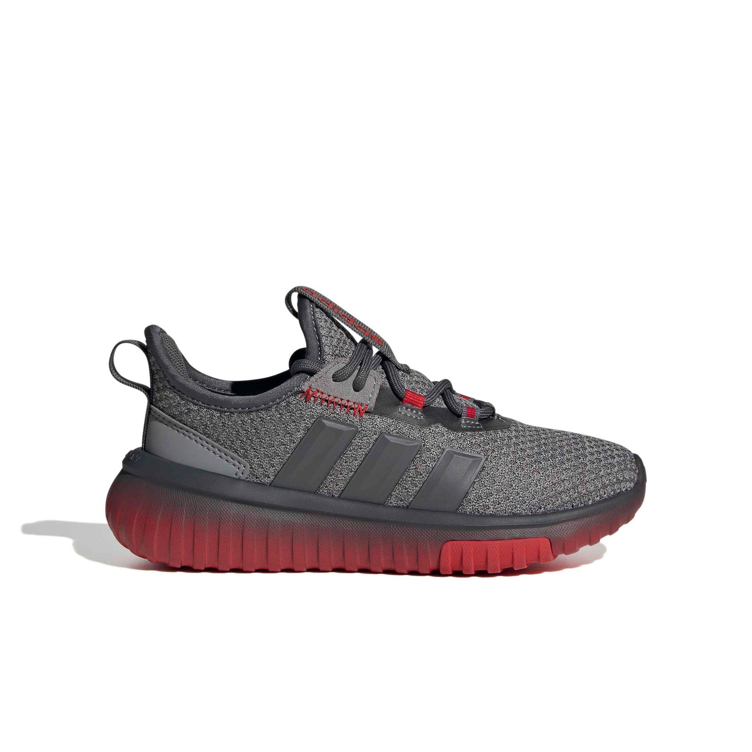 adidas Kaptir 4.0 "Grey Five/Grey Five/Better Scarlet" Preschool Boys' Shoe - GREY/GREY/SCARLET Thumbnail View 1