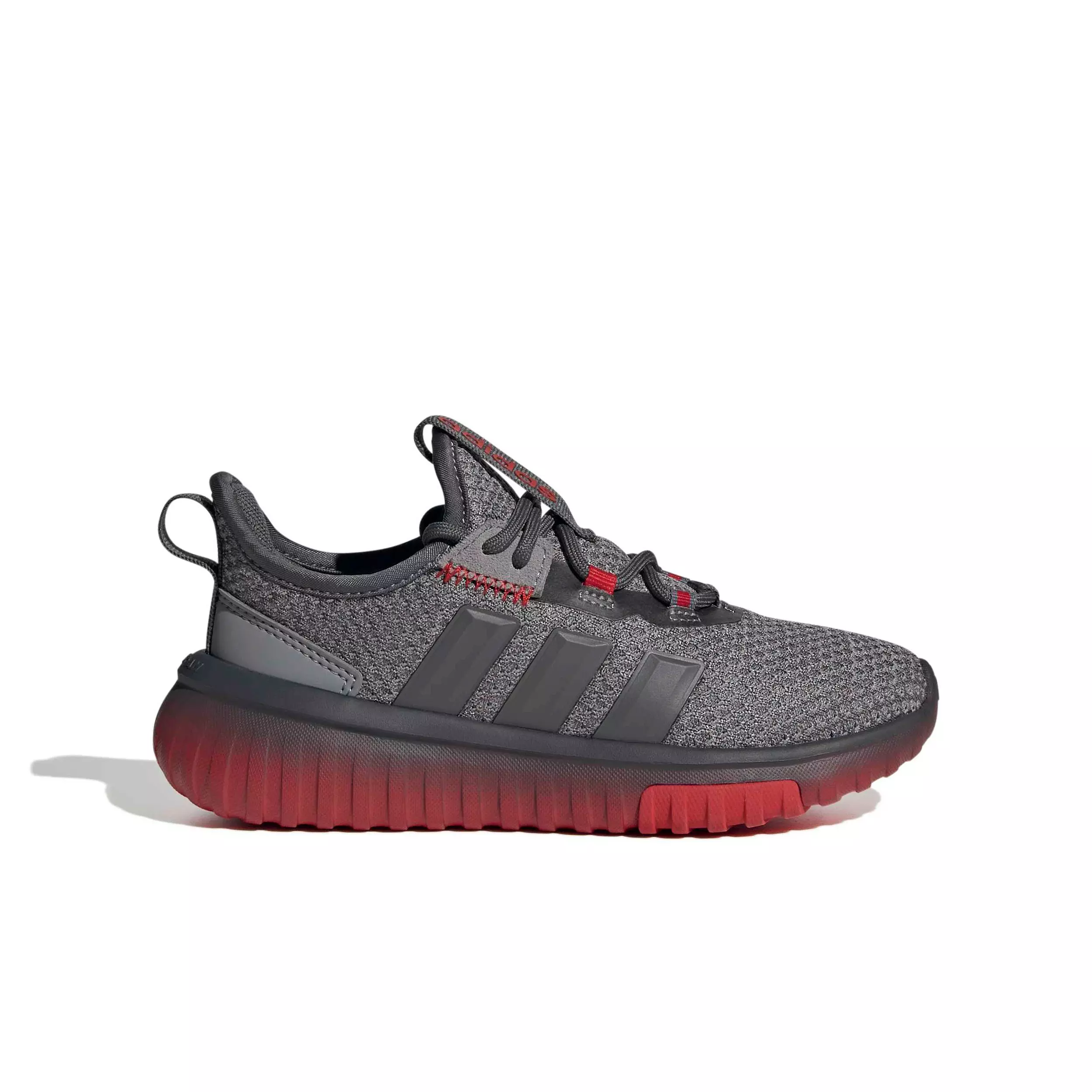 adidas Kaptir 4.0 "Grey Five/Grey Five/Better Scarlet" Preschool Boys' Shoe - GREY/GREY/SCARLET