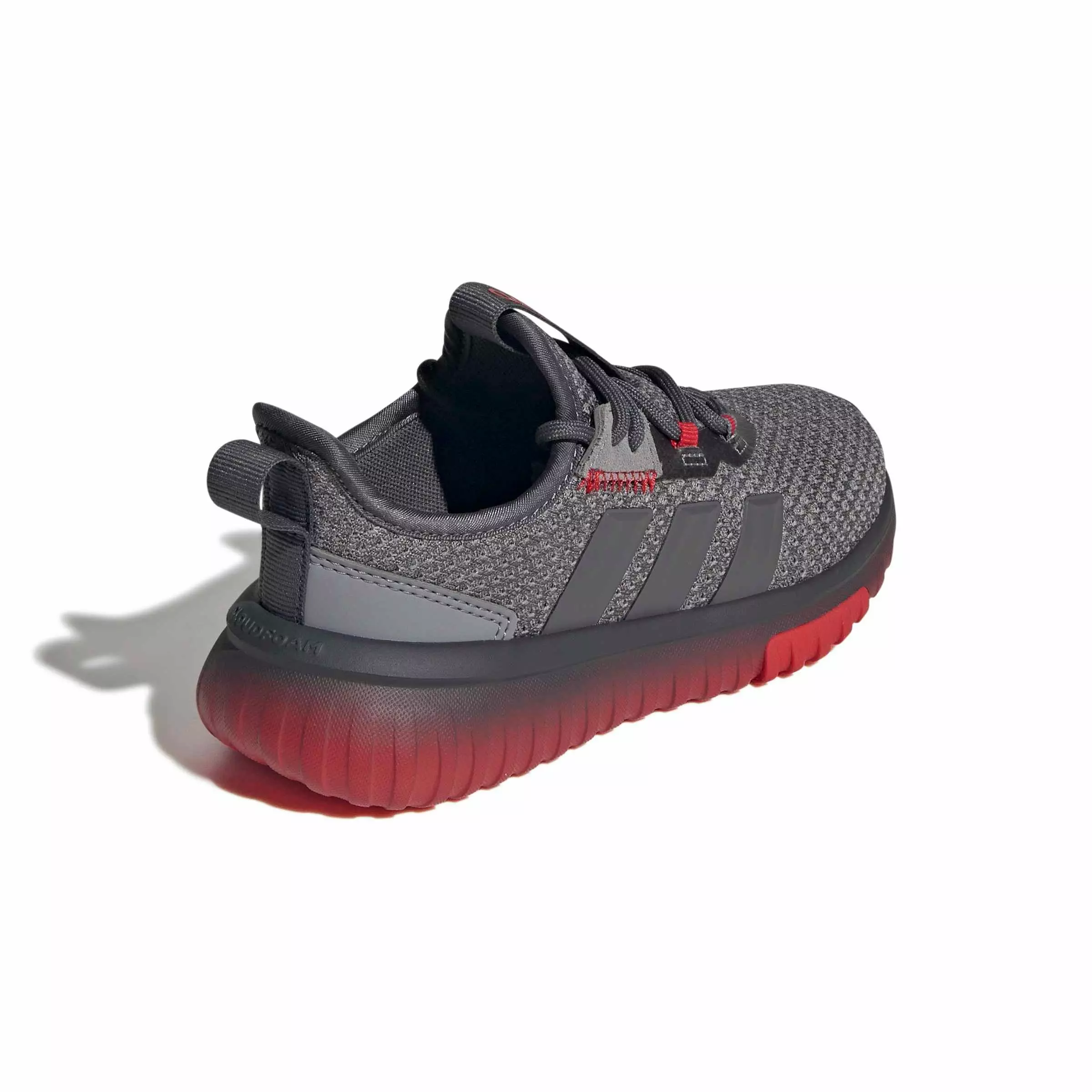 adidas Kaptir 4.0 "Grey Five/Grey Five/Better Scarlet" Preschool Boys' Shoe - GREY/GREY/SCARLET