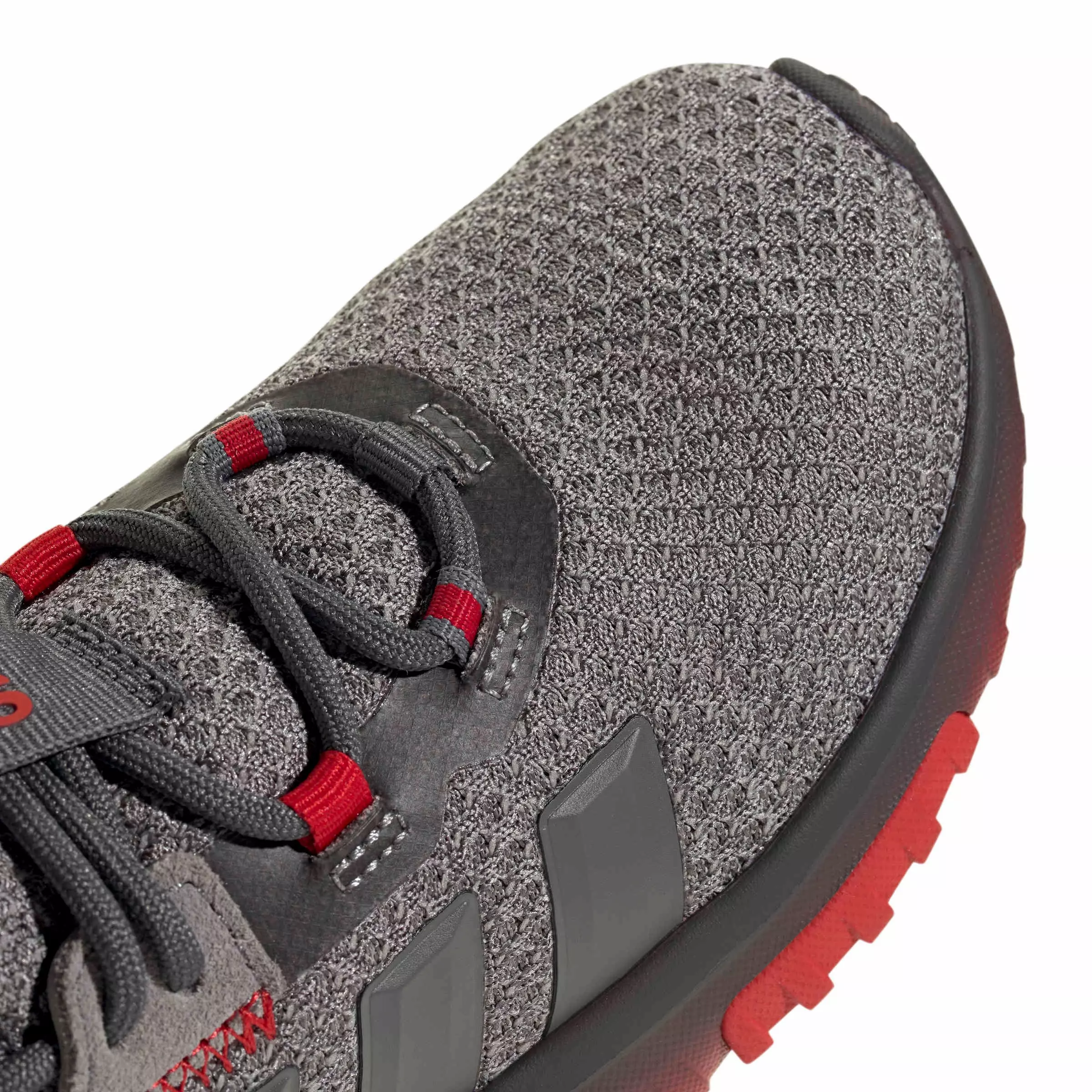 adidas Kaptir 4.0 "Grey Five/Grey Five/Better Scarlet" Preschool Boys' Shoe - GREY/GREY/SCARLET