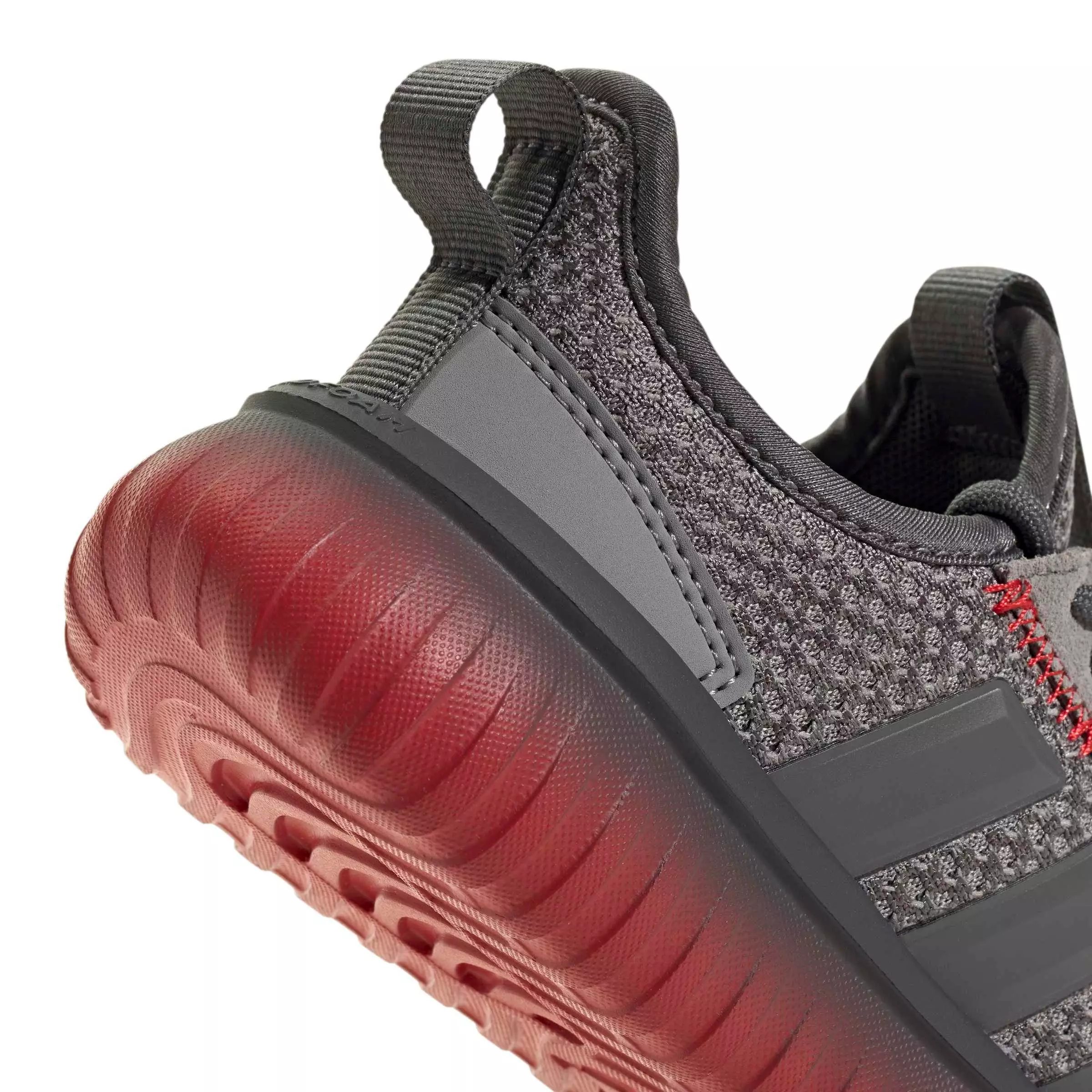 adidas Kaptir 4.0 "Grey Five/Grey Five/Better Scarlet" Preschool Boys' Shoe - GREY/GREY/SCARLET