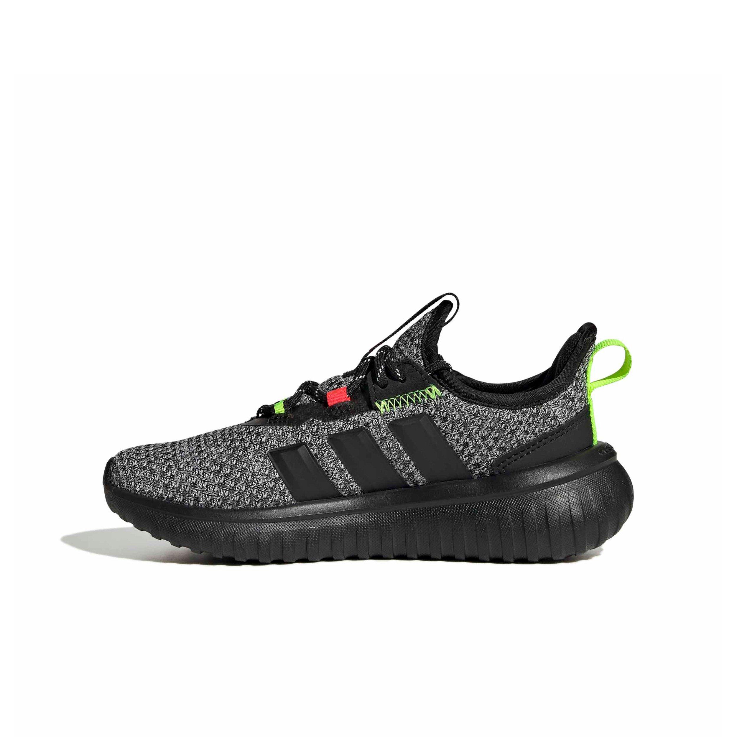 adidas Kaptir 4.0 "Core Black/Core Black/Lucid Lemon" Preschool Boys' Shoe - BLACK/BLACK/LEMON Thumbnail View 2