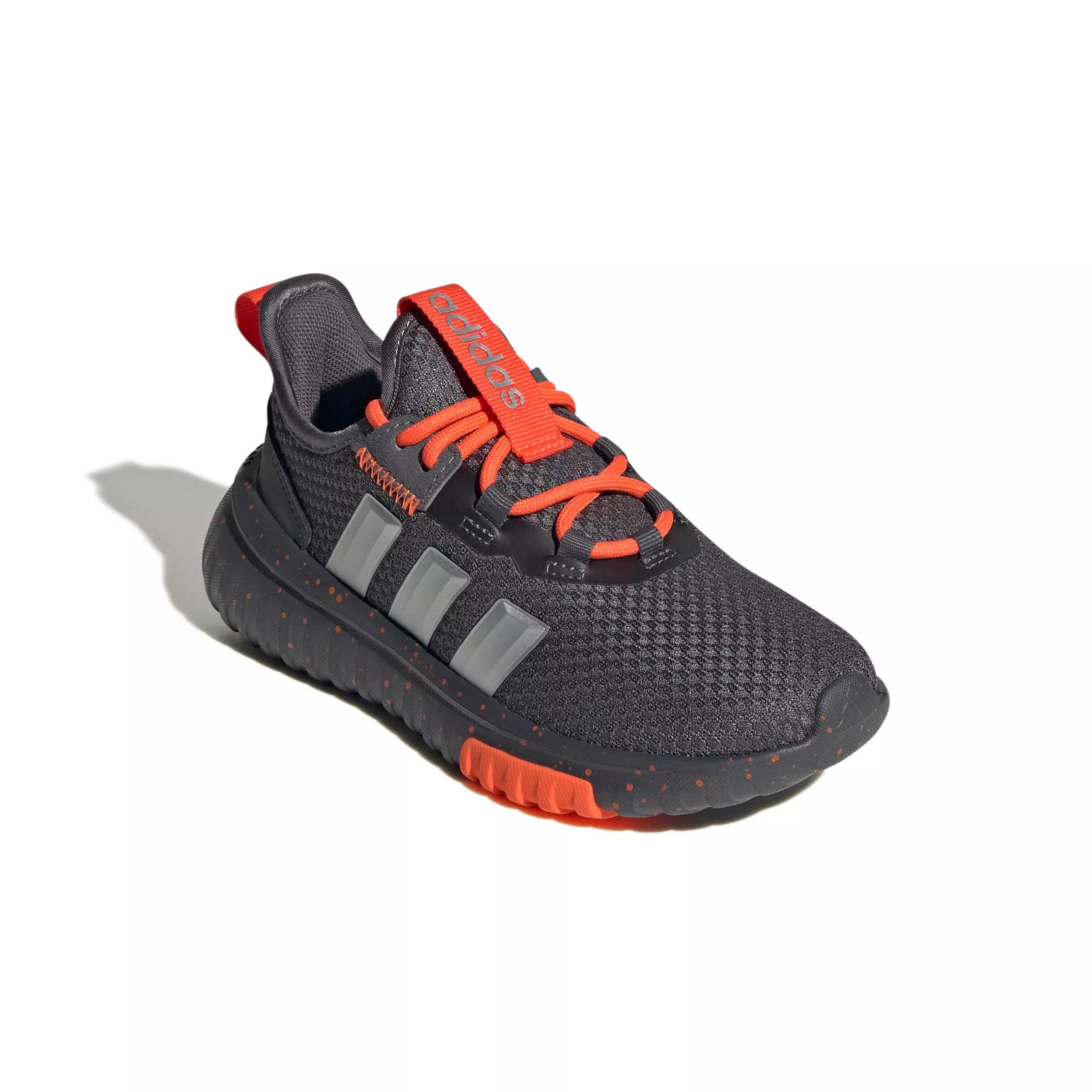 adidas Kaptir 4.0 "Grey Five/Matte Silver/Impact Orange" Preschool Boys' Shoe - GREY/SILVER/ORANGE