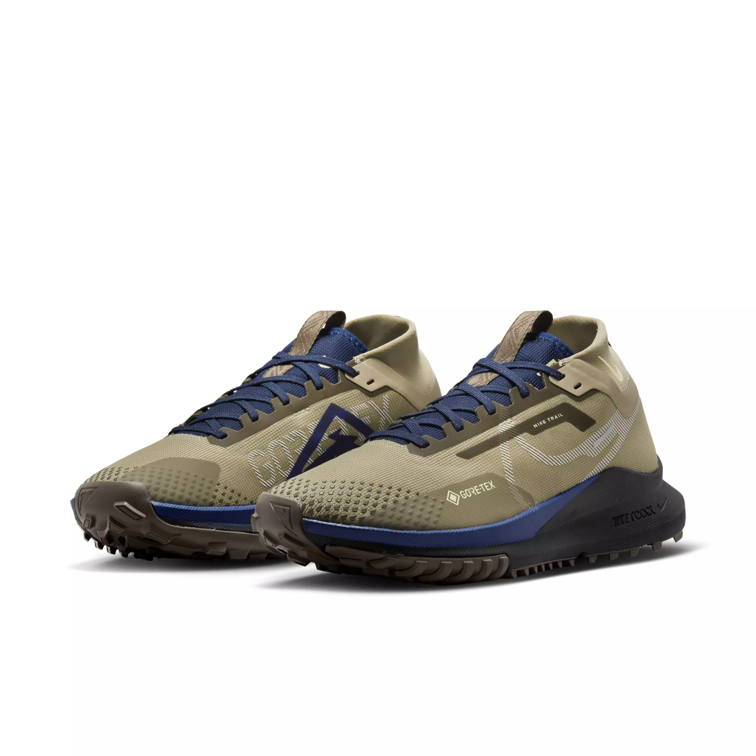 Nike Pegasus Trail 4 GORE-TEX "Khaki/Citron Tint/Light Bone/Ironstone" Men's Trail Running Shoe - KHAKI/CITRON/LT BONE/IRONSTONE
