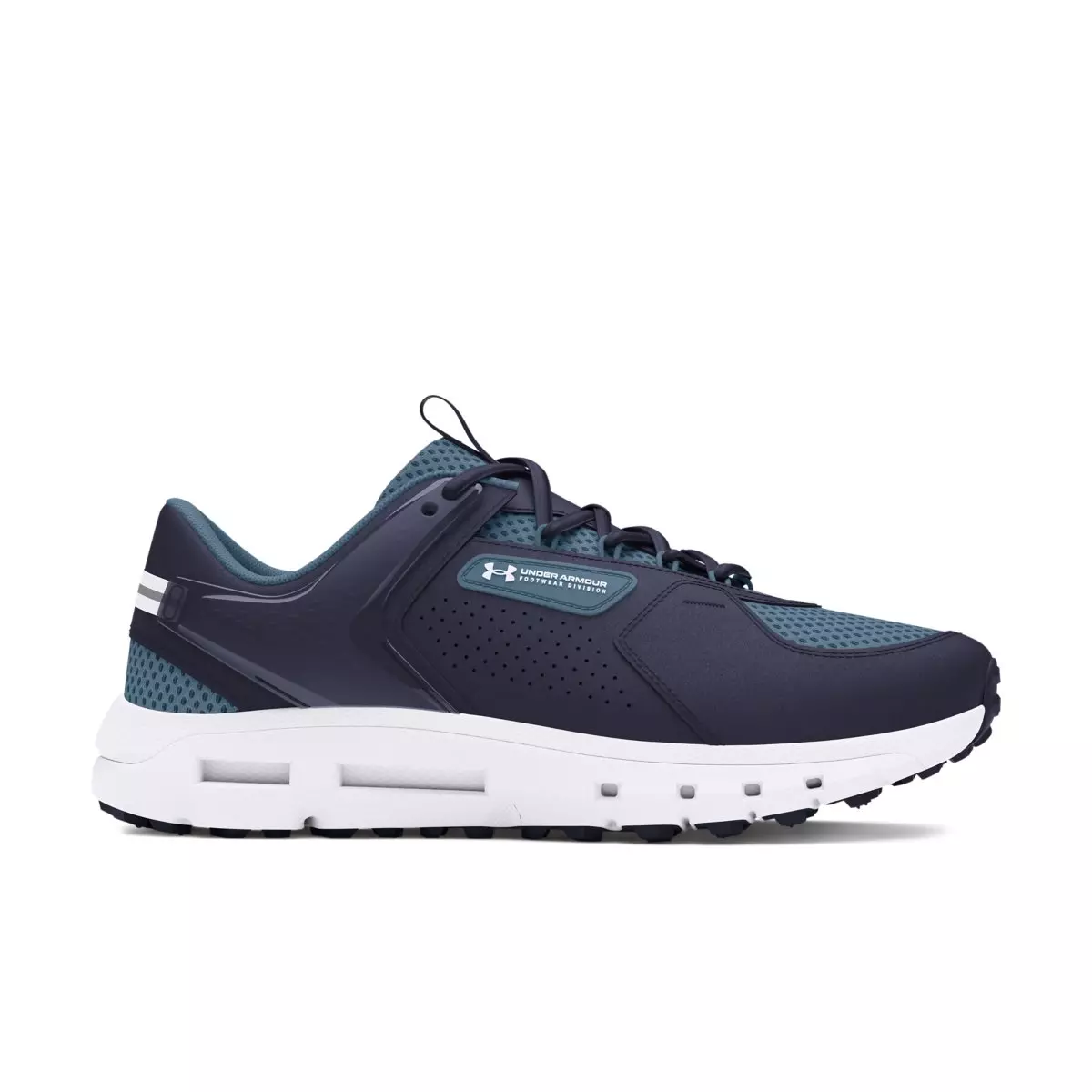 Under Armour Summit Trek Suede "Midnight Navy/Mississippi/White" Men's Running Shoe - NAVY/MISSISSIPPI/WHITE