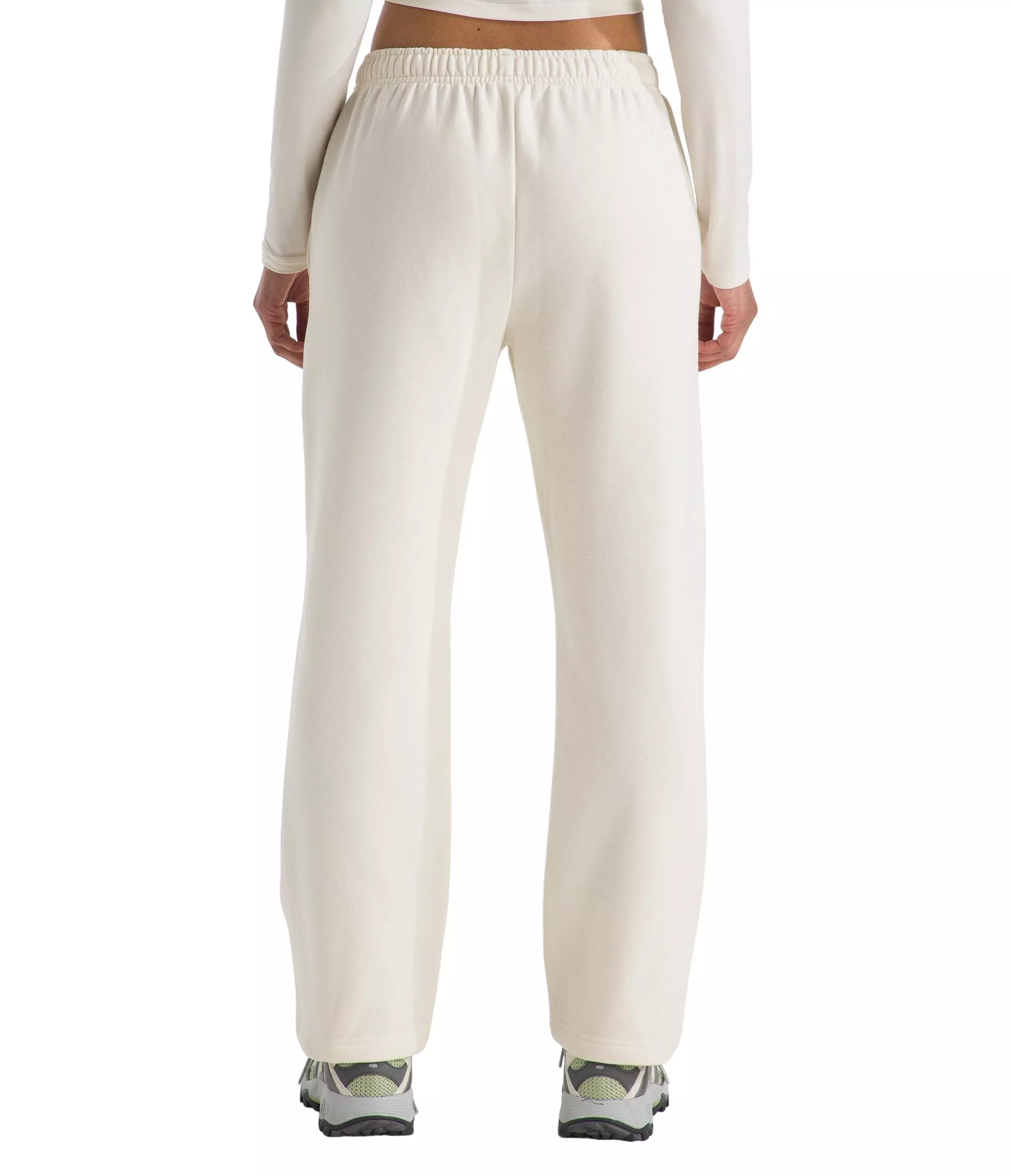 The North Face Women's Evolution Simple Dome Straight Sweatpants -White - WHITE
