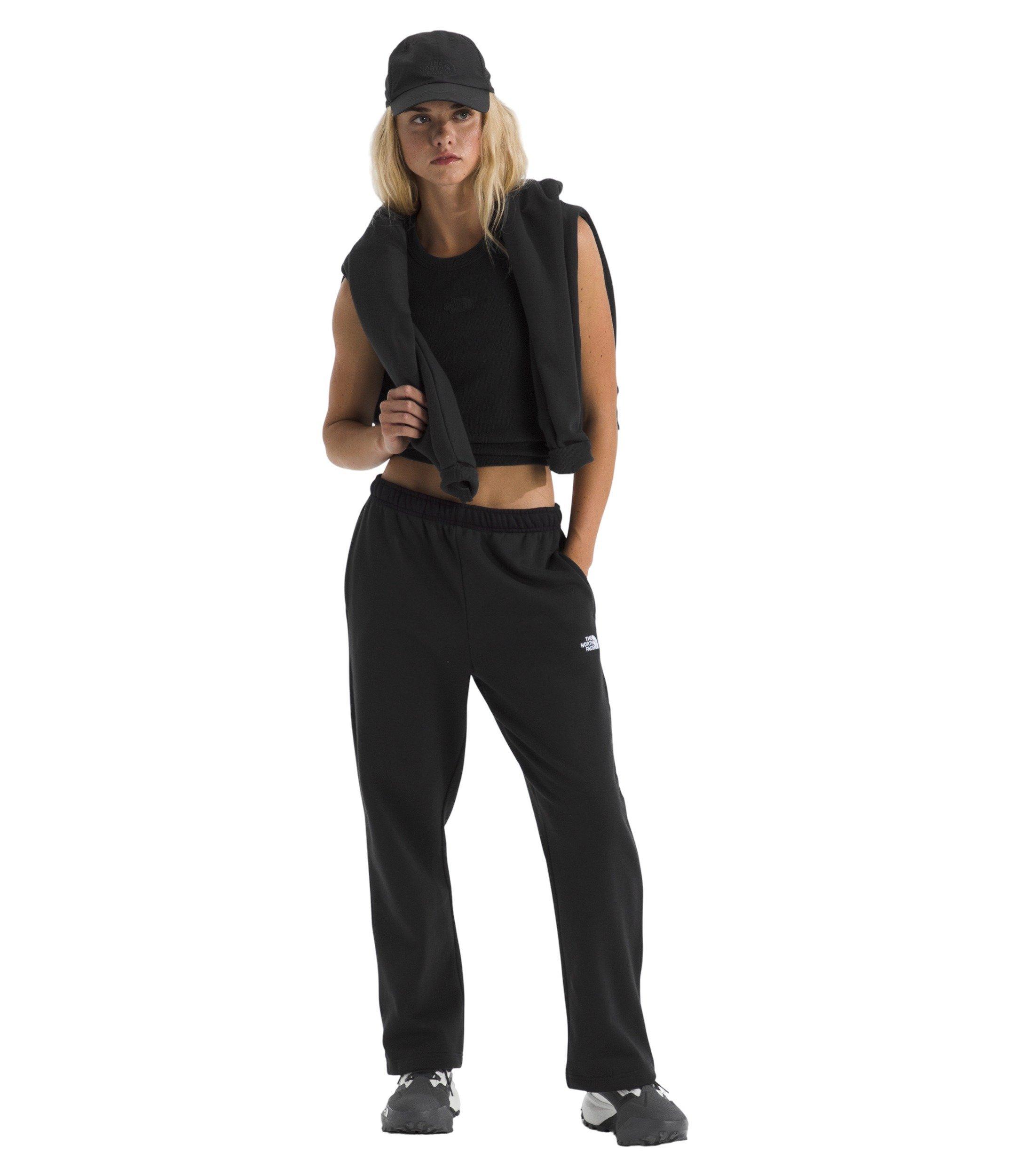 The North Face Women's Evolution Simple Dome Straight Sweatpants -Black - BLACK Thumbnail View 4