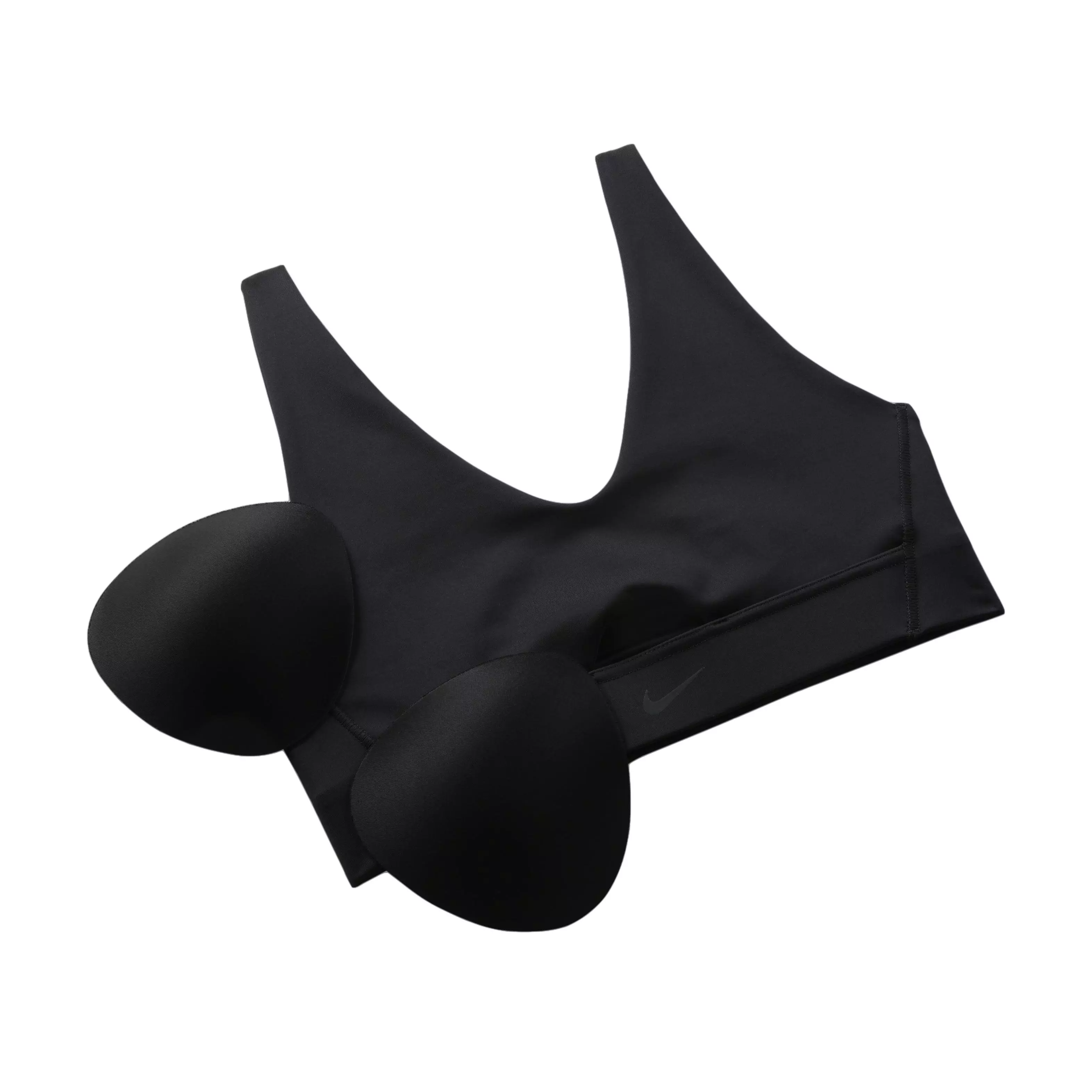 Nike Women's Dri-FIT Indy Padded Plunge Cutout Sports Bra - BLACK