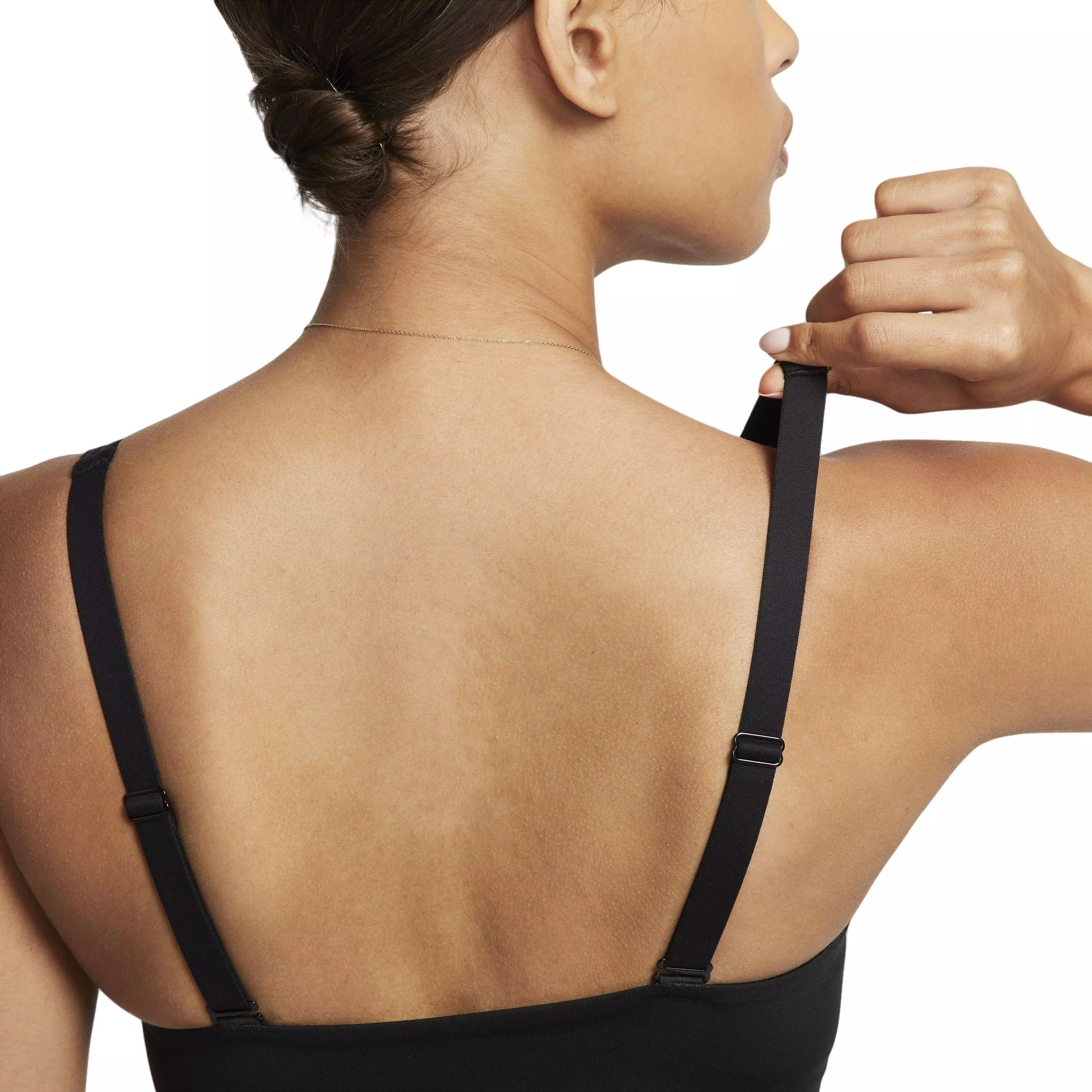 Nike Women's Dri-FIT Indy Padded Plunge Cutout Sports Bra - BLACK