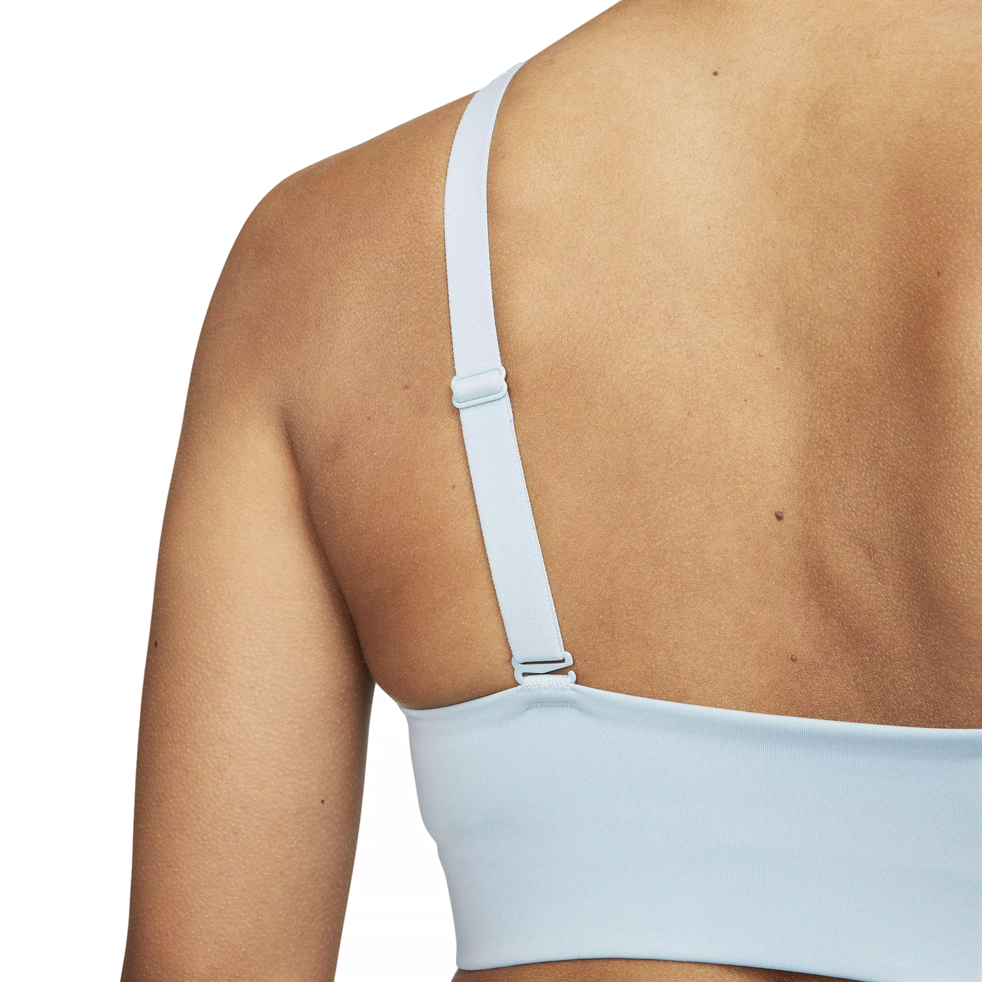 Nike Women's Dri-FIT Indy Padded Plunge Cutout Sports Bra - BLUE