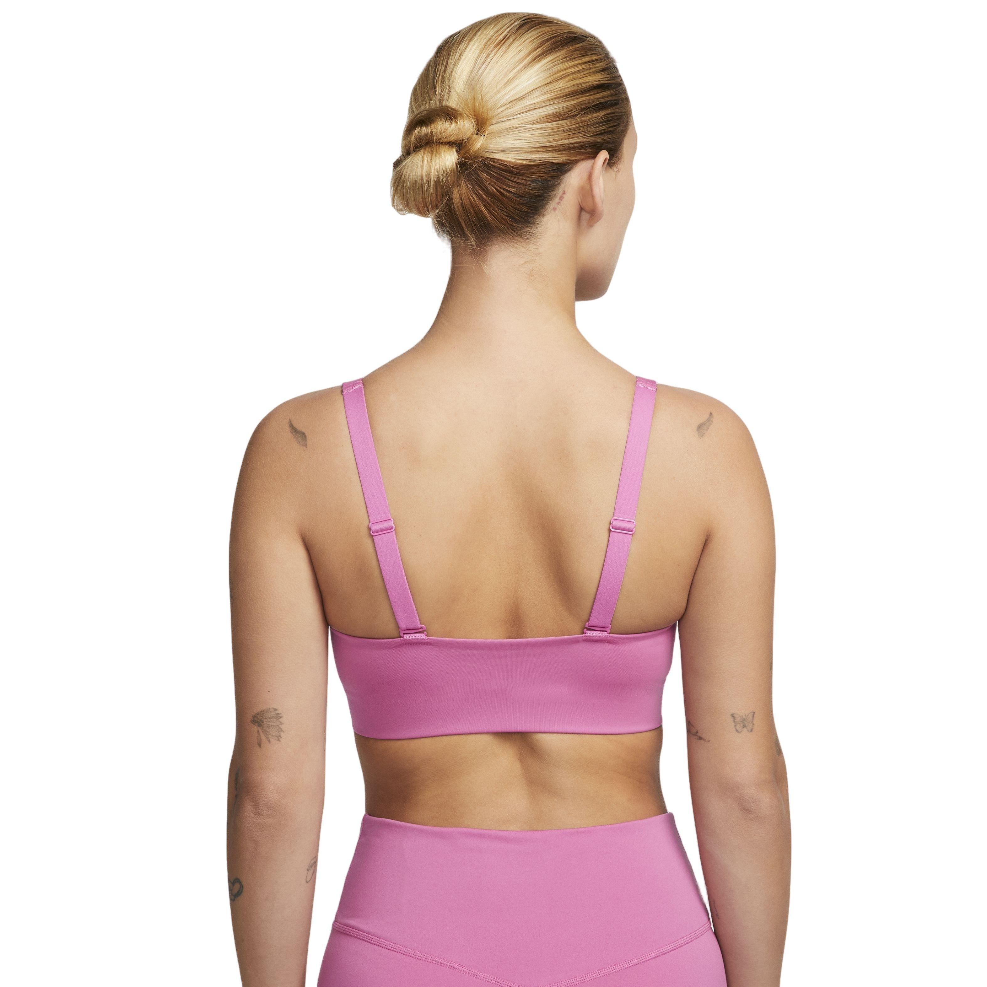 Nike Women's Dri-FIT Indy Padded Plunge Cutout Sports Bra - PINK Thumbnail View 2