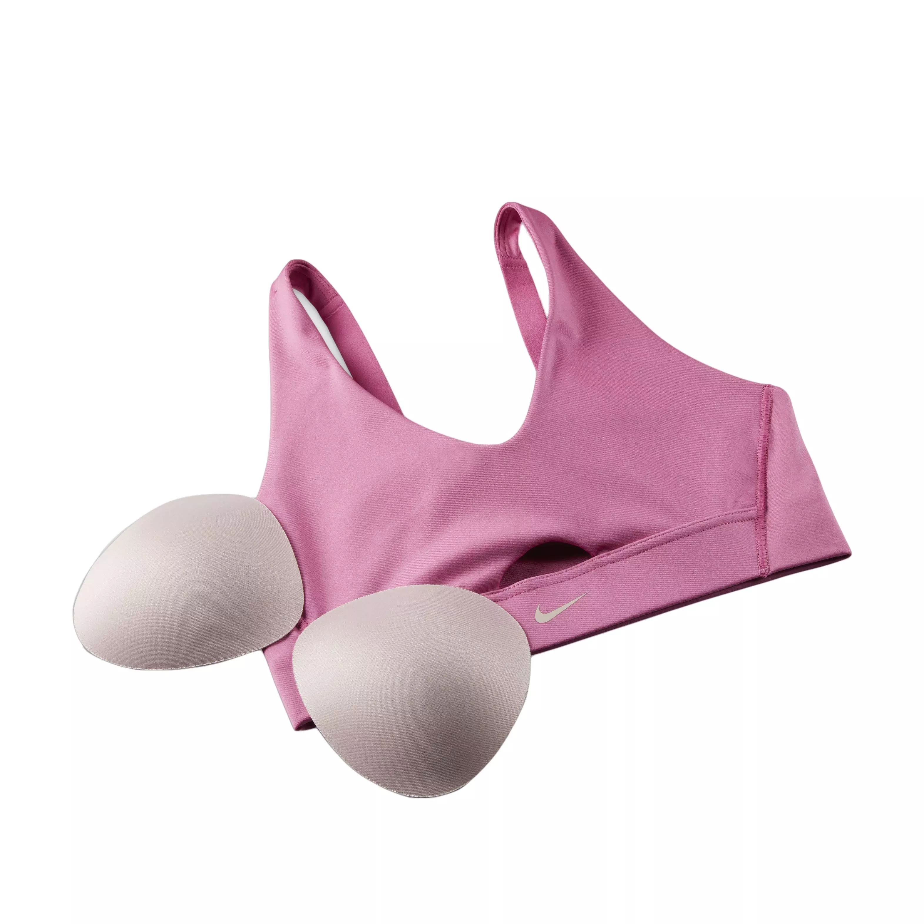 Nike Women's Dri-FIT Indy Padded Plunge Cutout Sports Bra - PINK