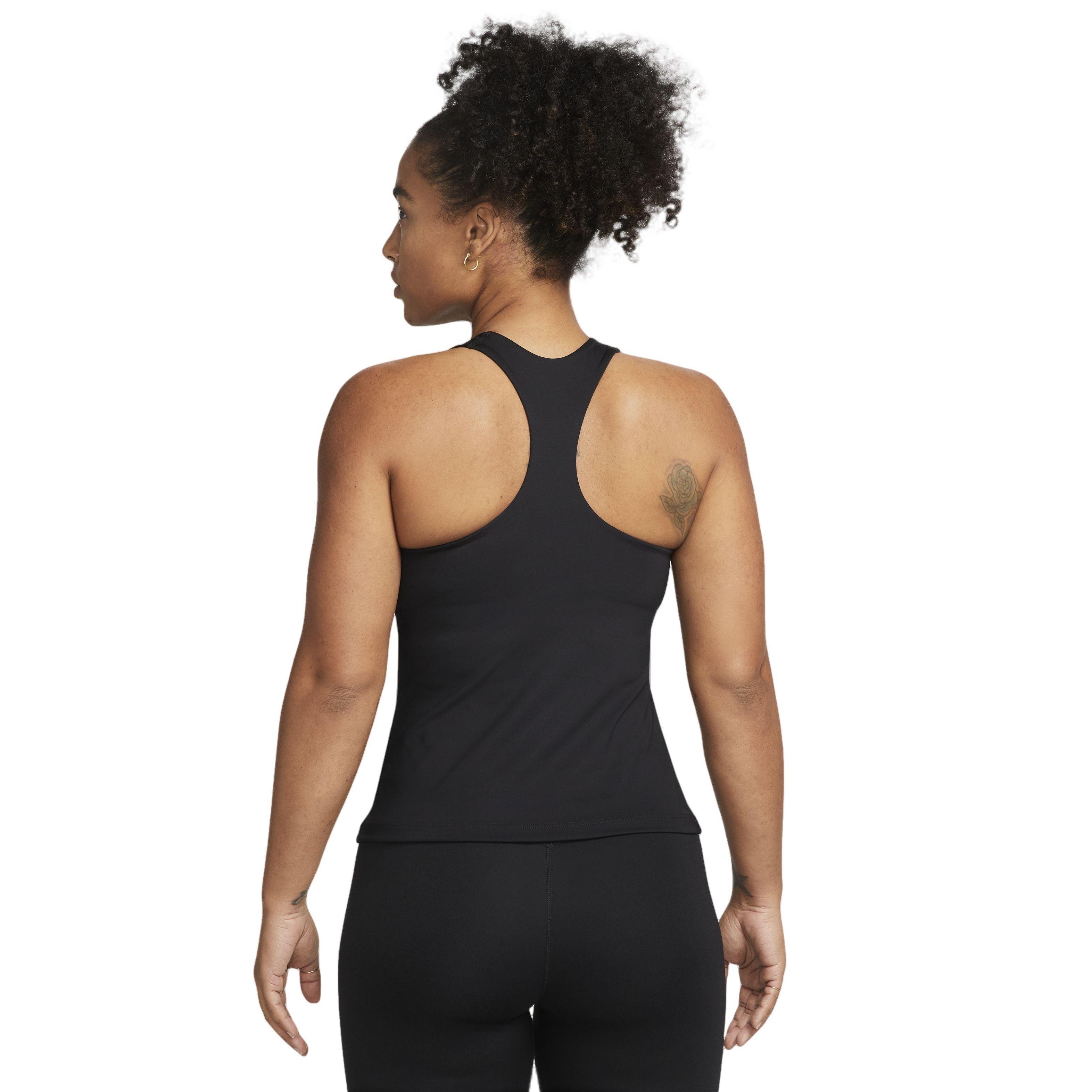 Nike Women's Dri-FIT Swoosh Padded Sports Bra Tank-Black - BLACK Thumbnail View 2