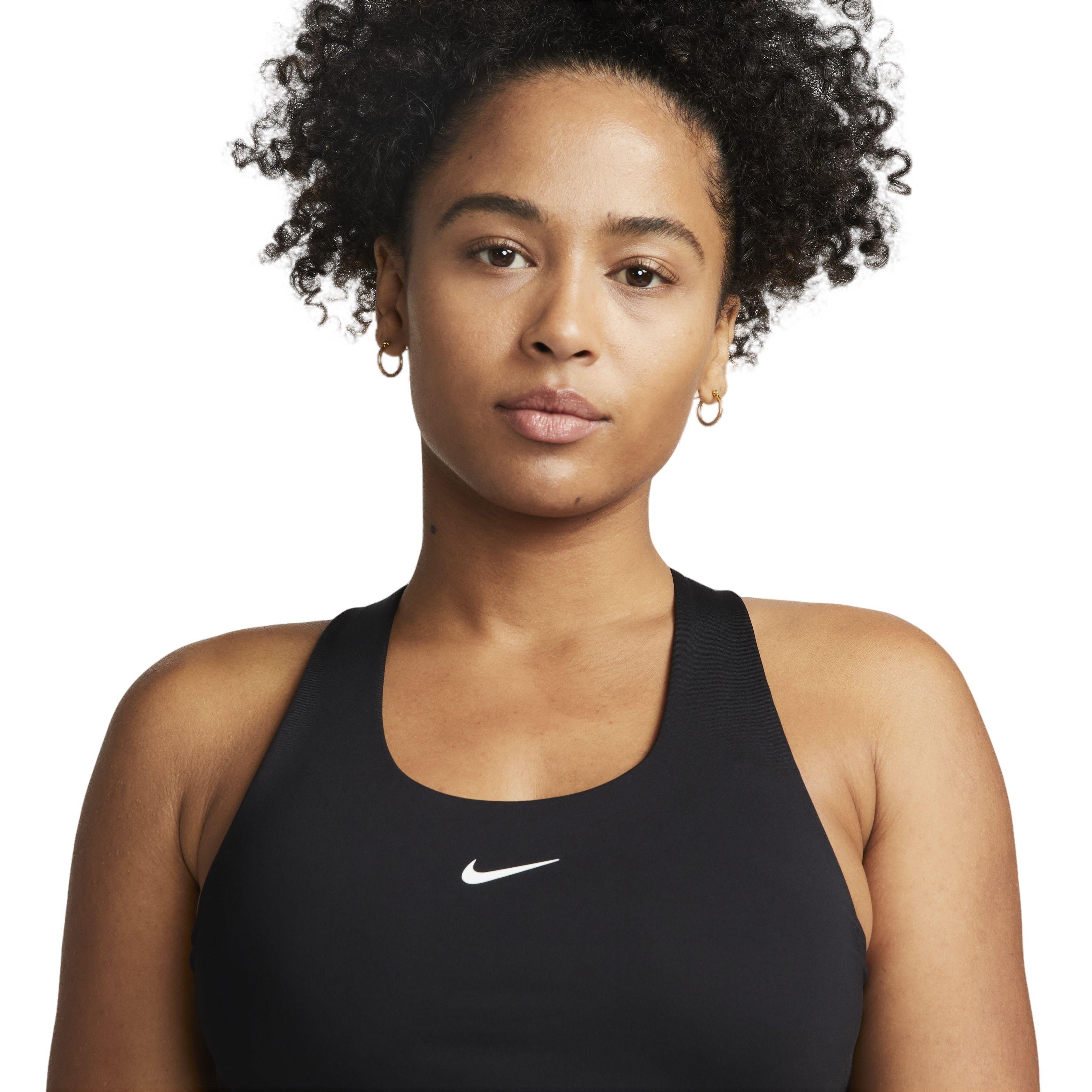 Nike Women's Dri-FIT Swoosh Padded Sports Bra Tank-Black - BLACK Thumbnail View 3
