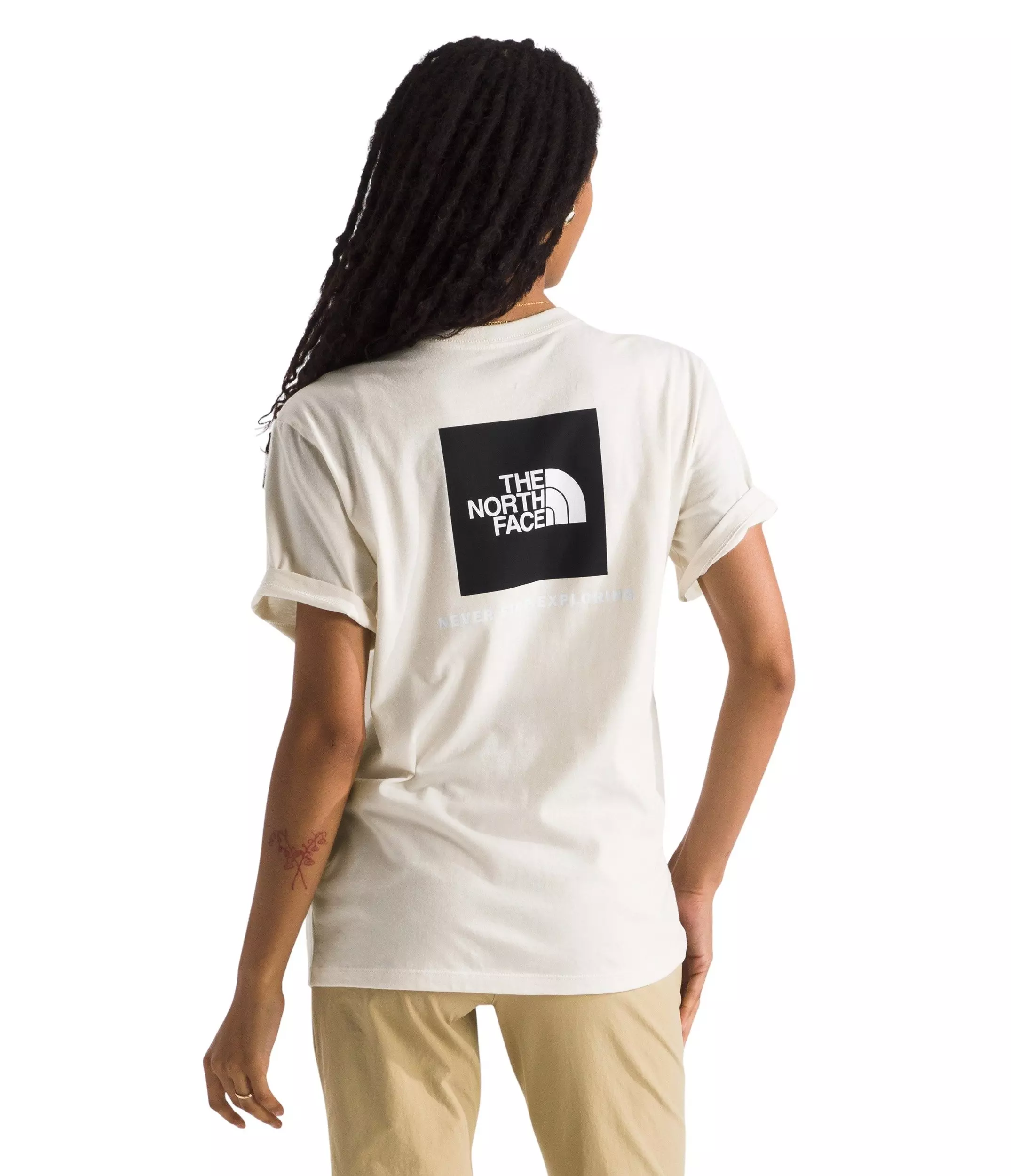 The North Face Women's Evolution Box NSE Short-Sleeve Tee -White - WHITE