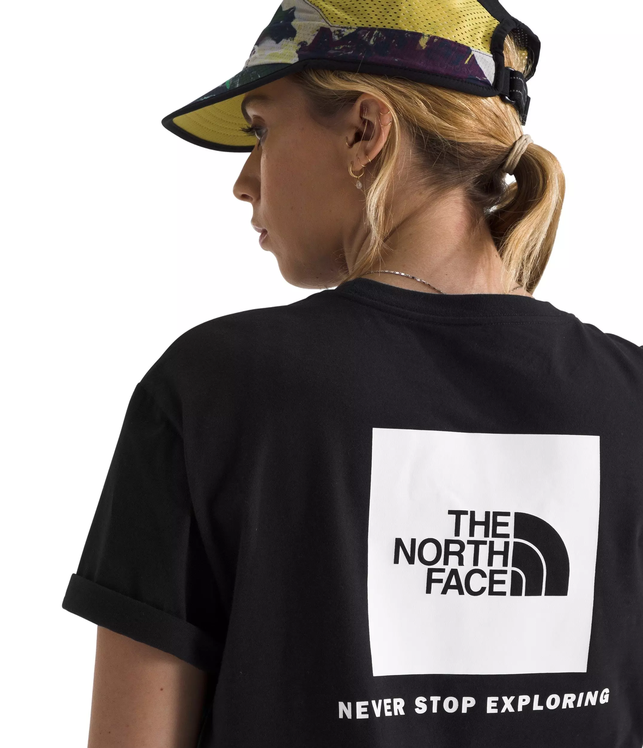 The North Face Women's Evolution Box NSE Short-Sleeve Tee - Black/White - BLACK/WHITE