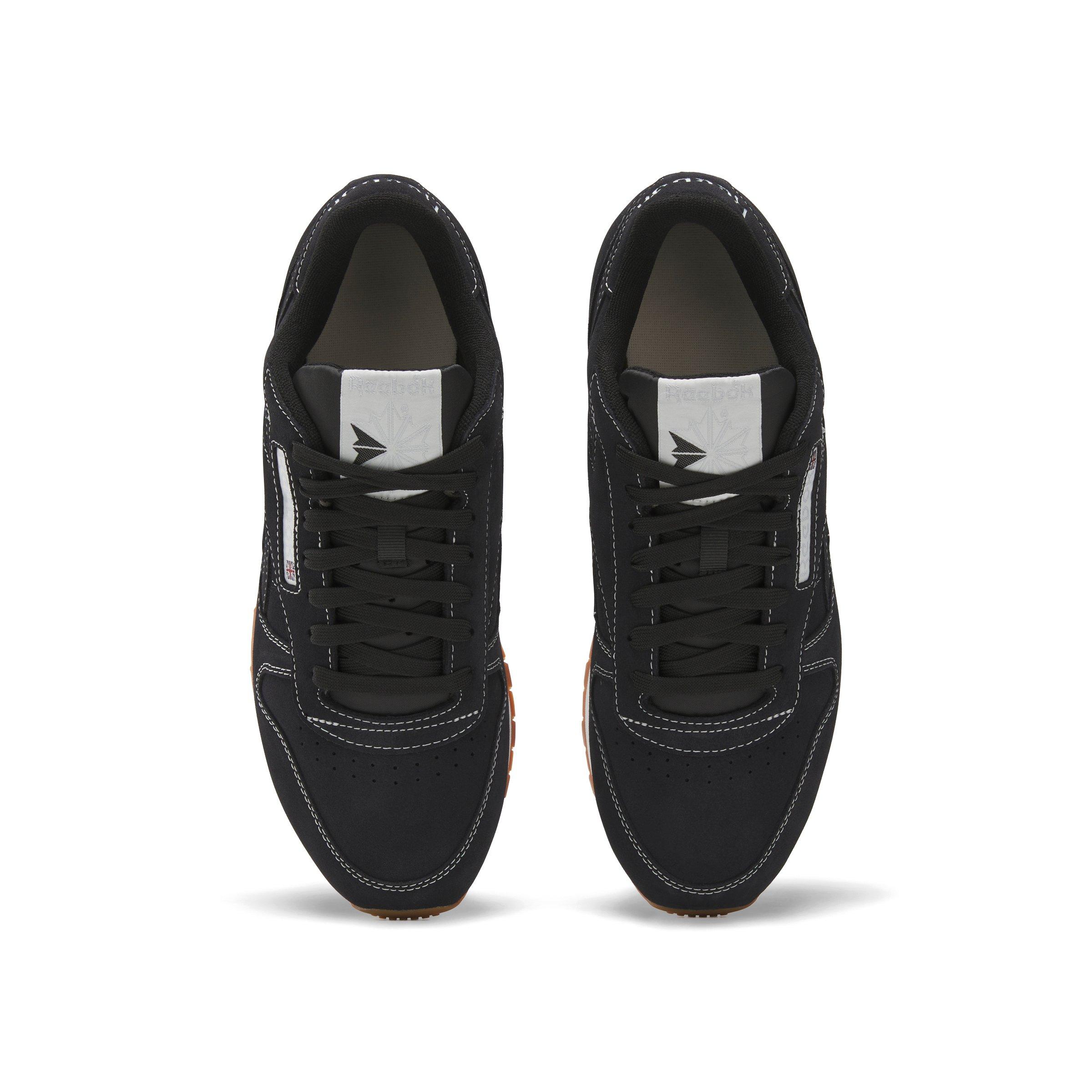 Reebok Classic Leather "Black/Black/White/Gum" Men's Shoe - BLACK/BLACK/WHITE/GUM Thumbnail View 4