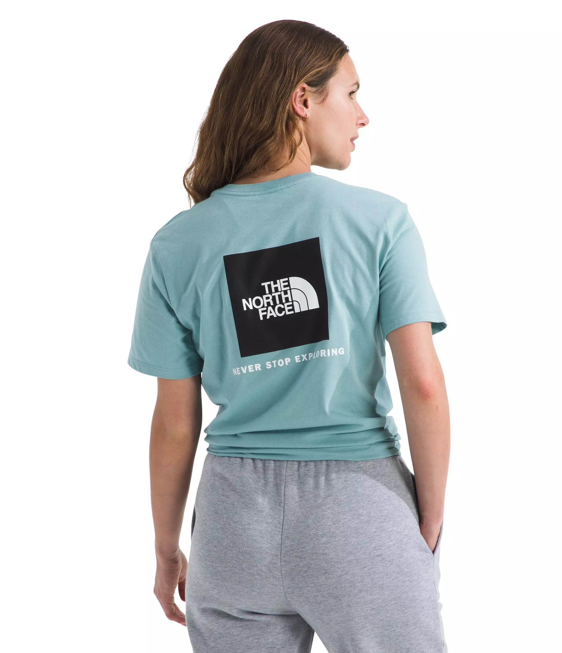 The North Face Women's Evolution Box NSE Short-Sleeve Tee -Blue - BLUE