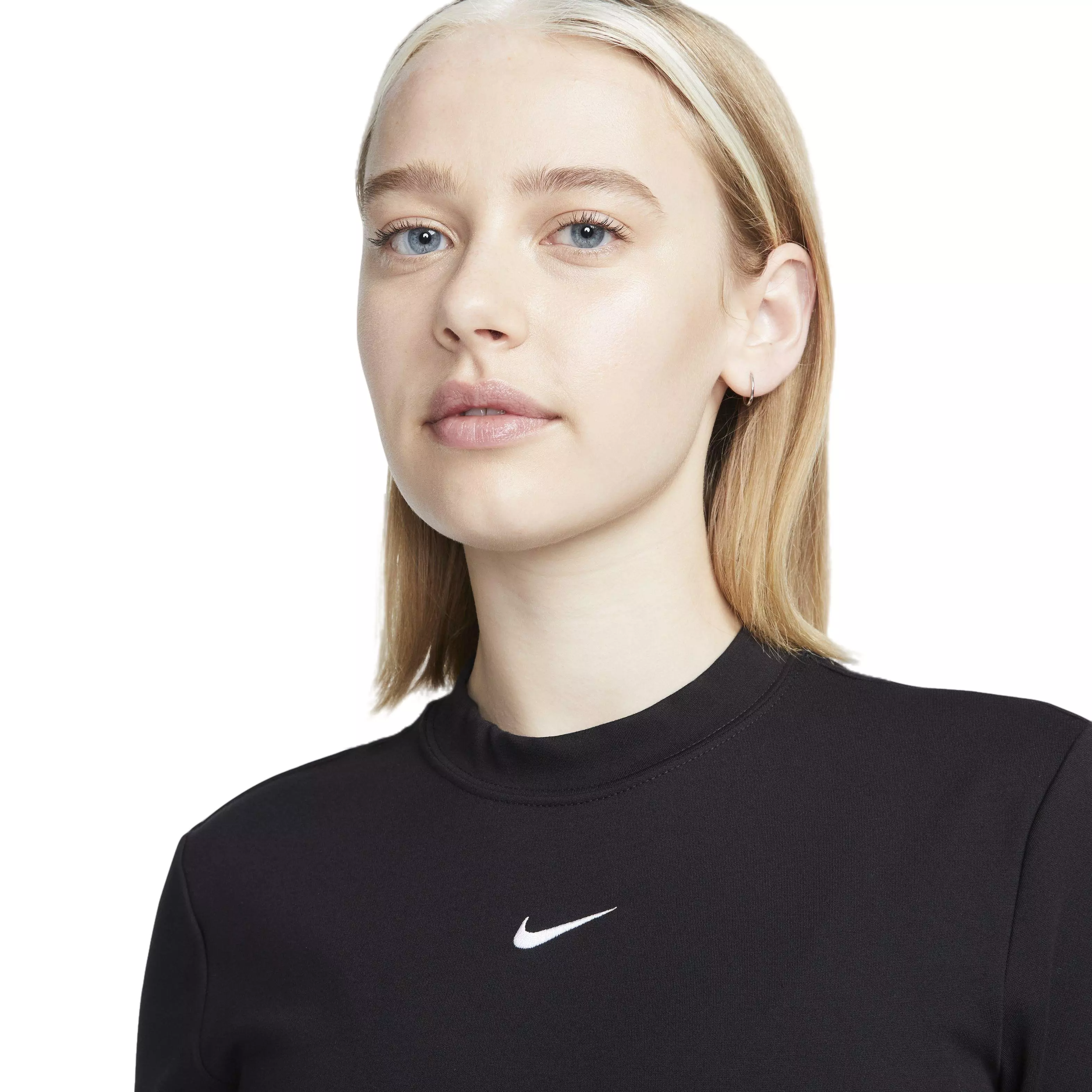Nike Women's Sportswear Essentials Midi Dress-Black - BLACK