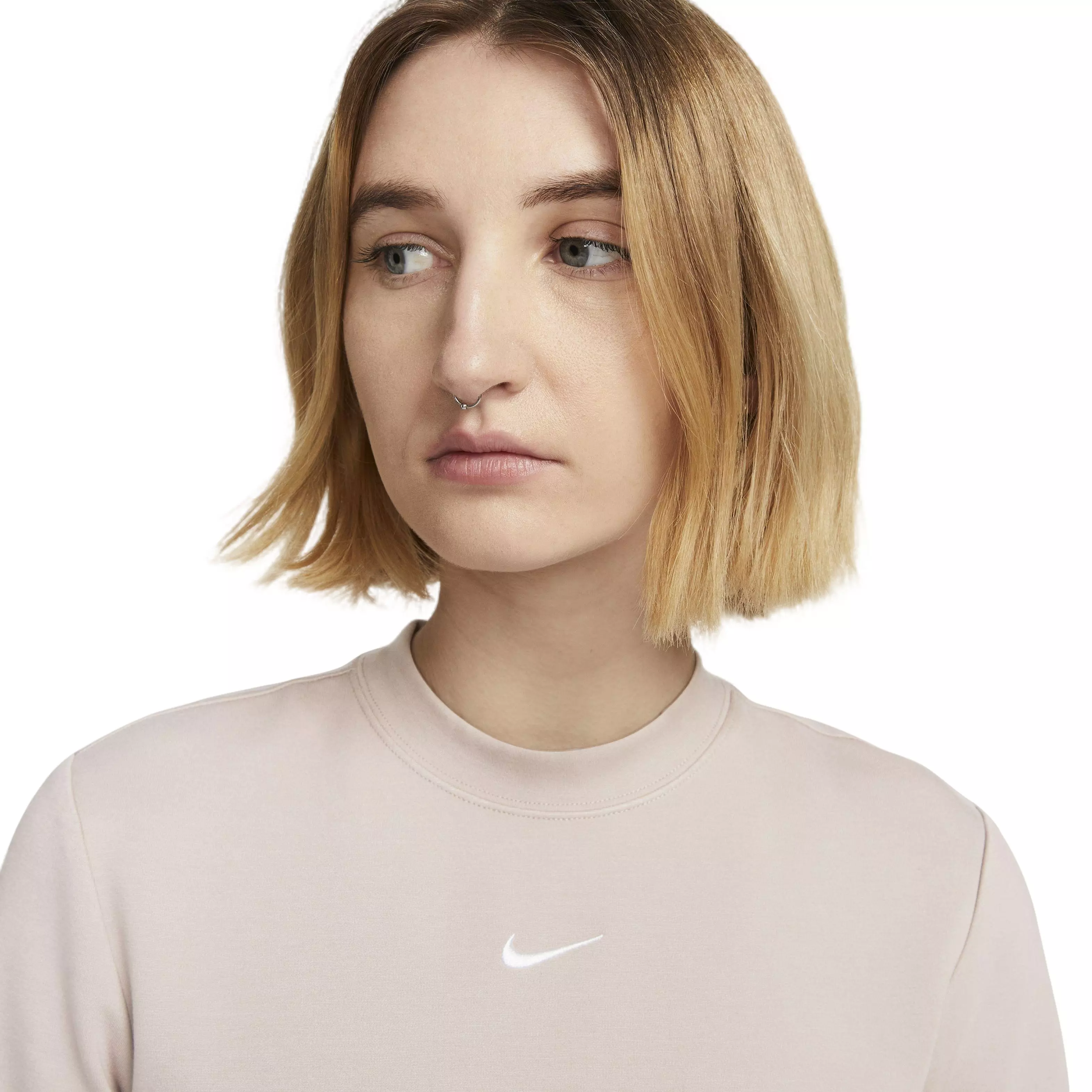 Nike Women's Sportswear Essentials Midi Dress-Black - BROWN