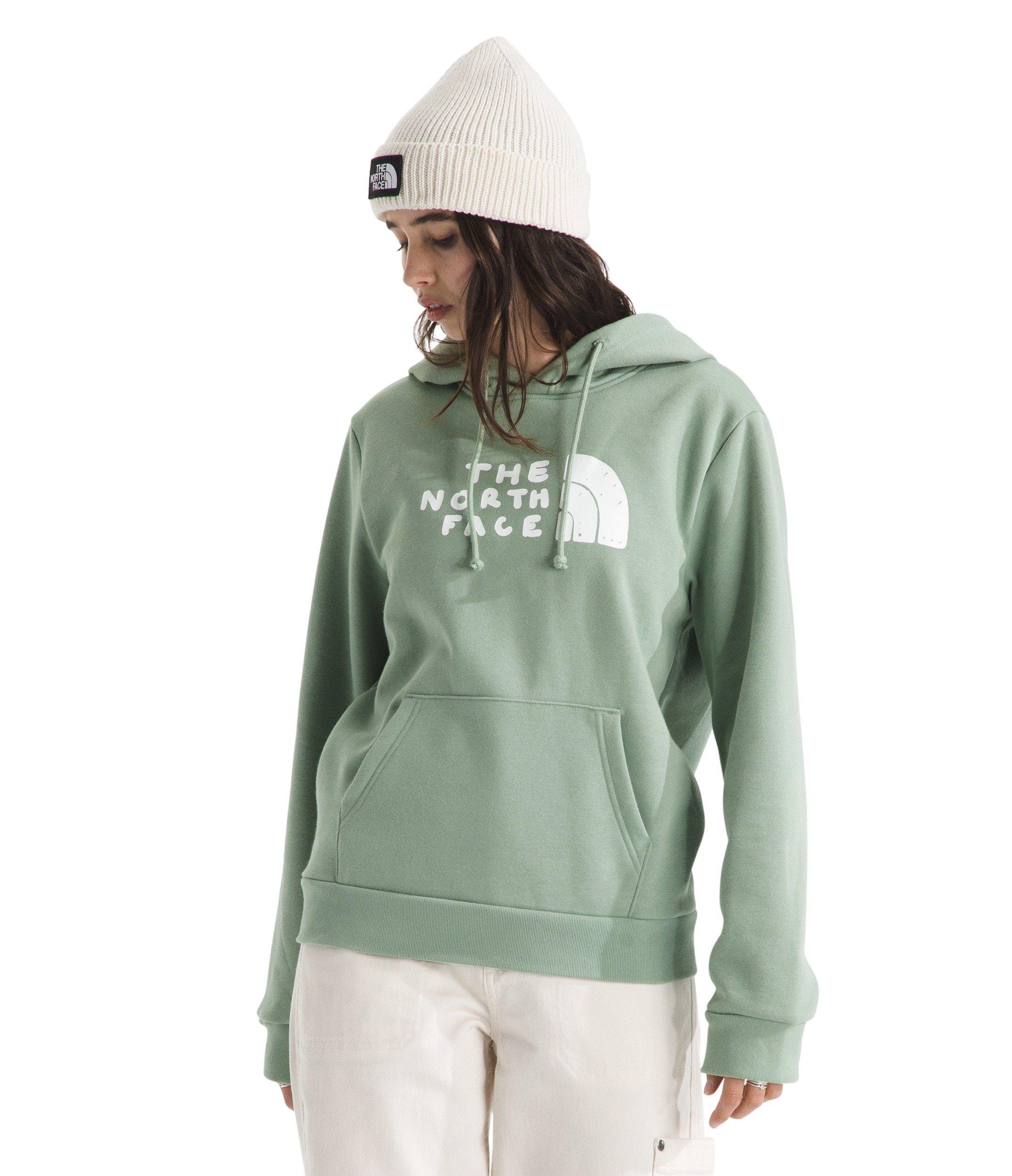 The North Face Women&rsquo;s Evolution Sketch Logo Half Dome Graphic Hoodie -Green - GREEN Thumbnail View 1