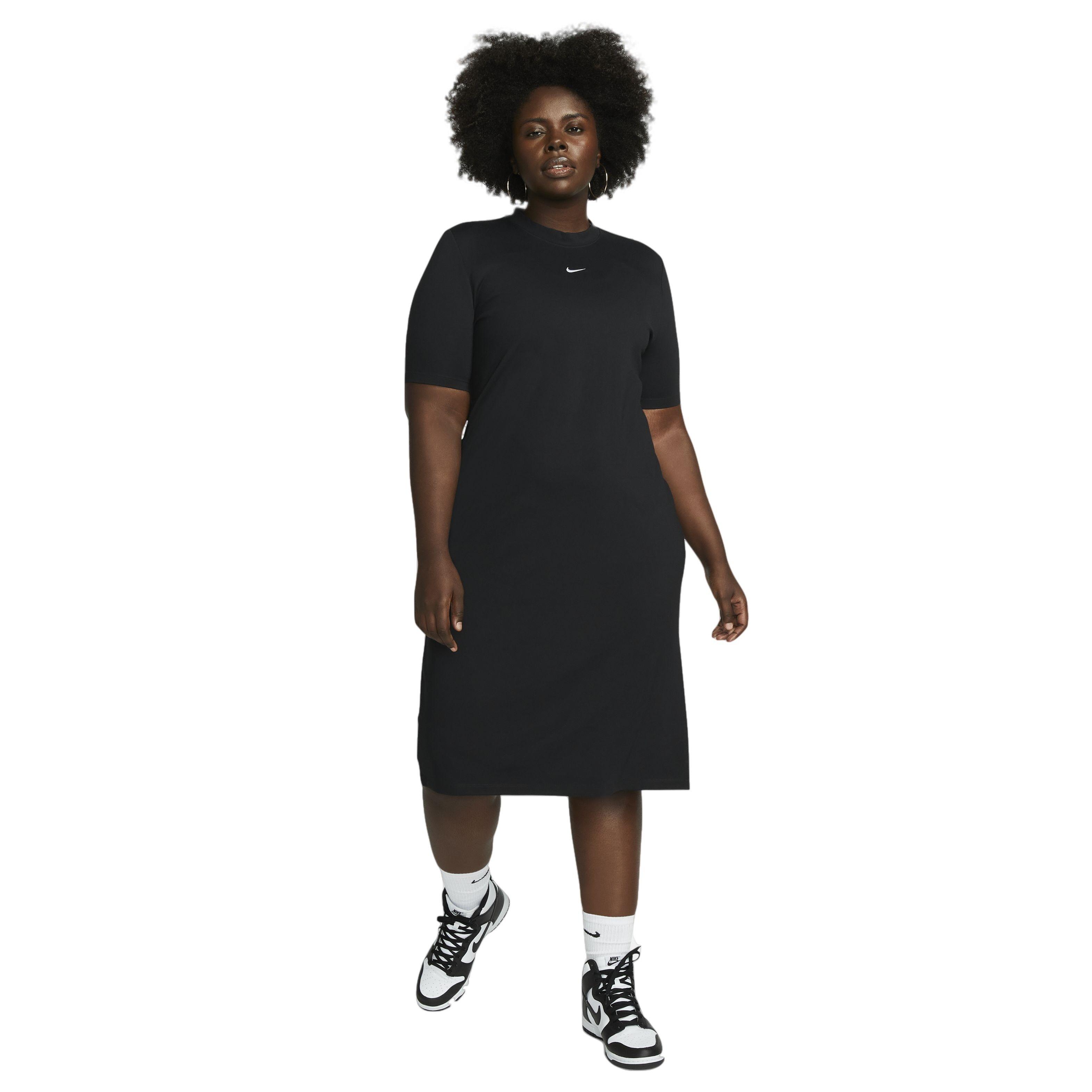 Nike Women's Sportswear Essentials Midi Dress - BLACK Thumbnail View 1