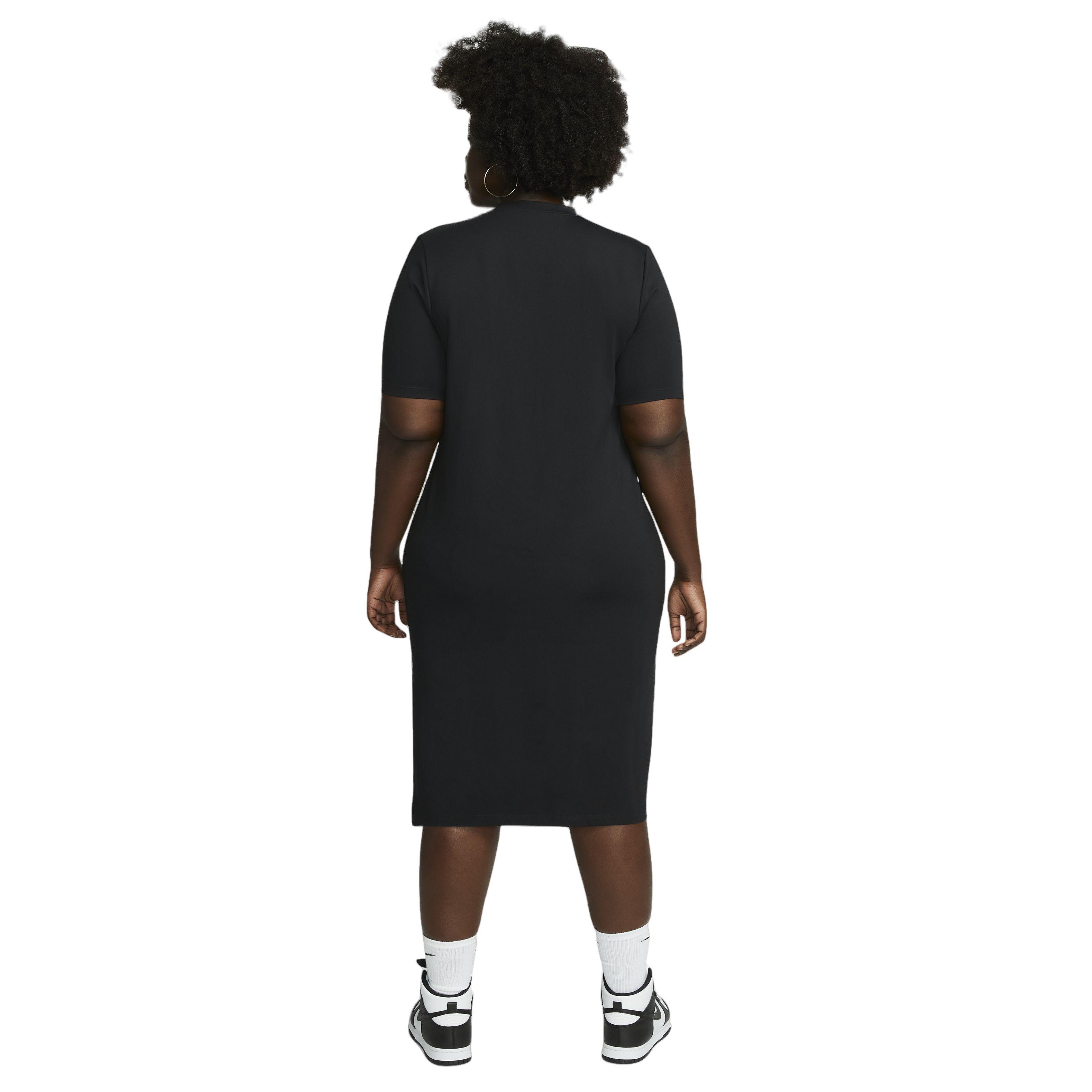 Nike Women's Sportswear Essentials Midi Dress - BLACK Thumbnail View 2