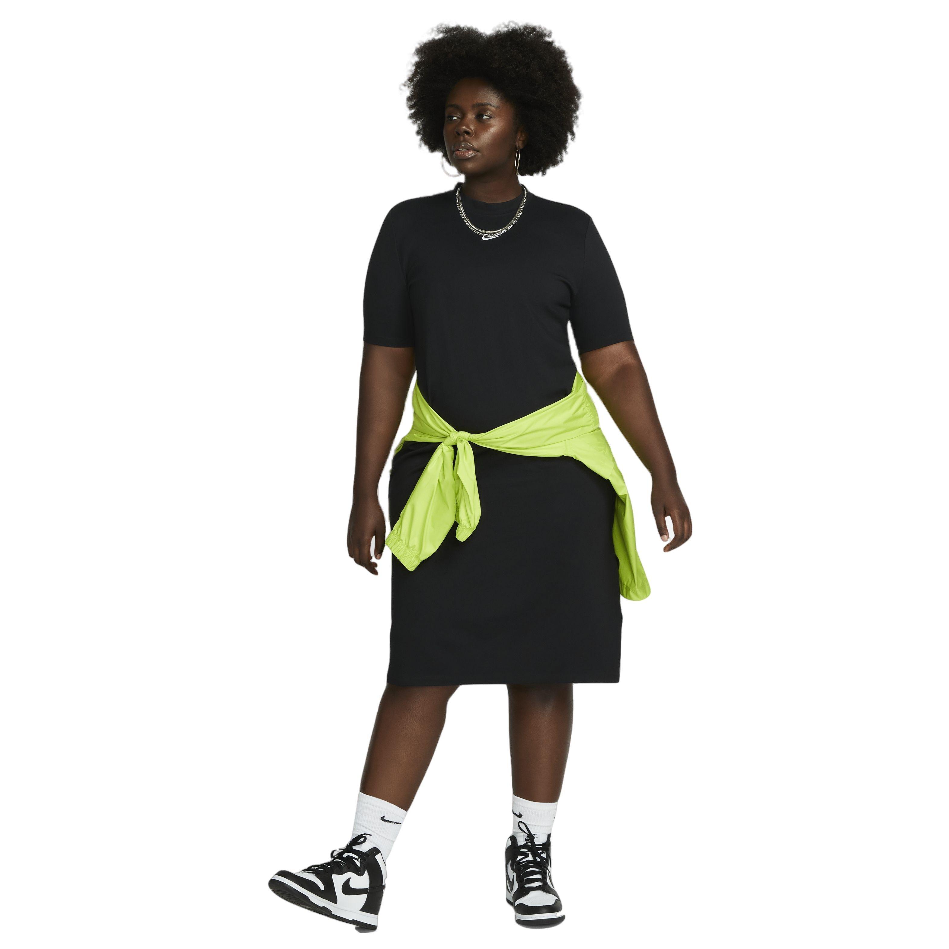 Nike Women's Sportswear Essentials Midi Dress - BLACK Thumbnail View 5