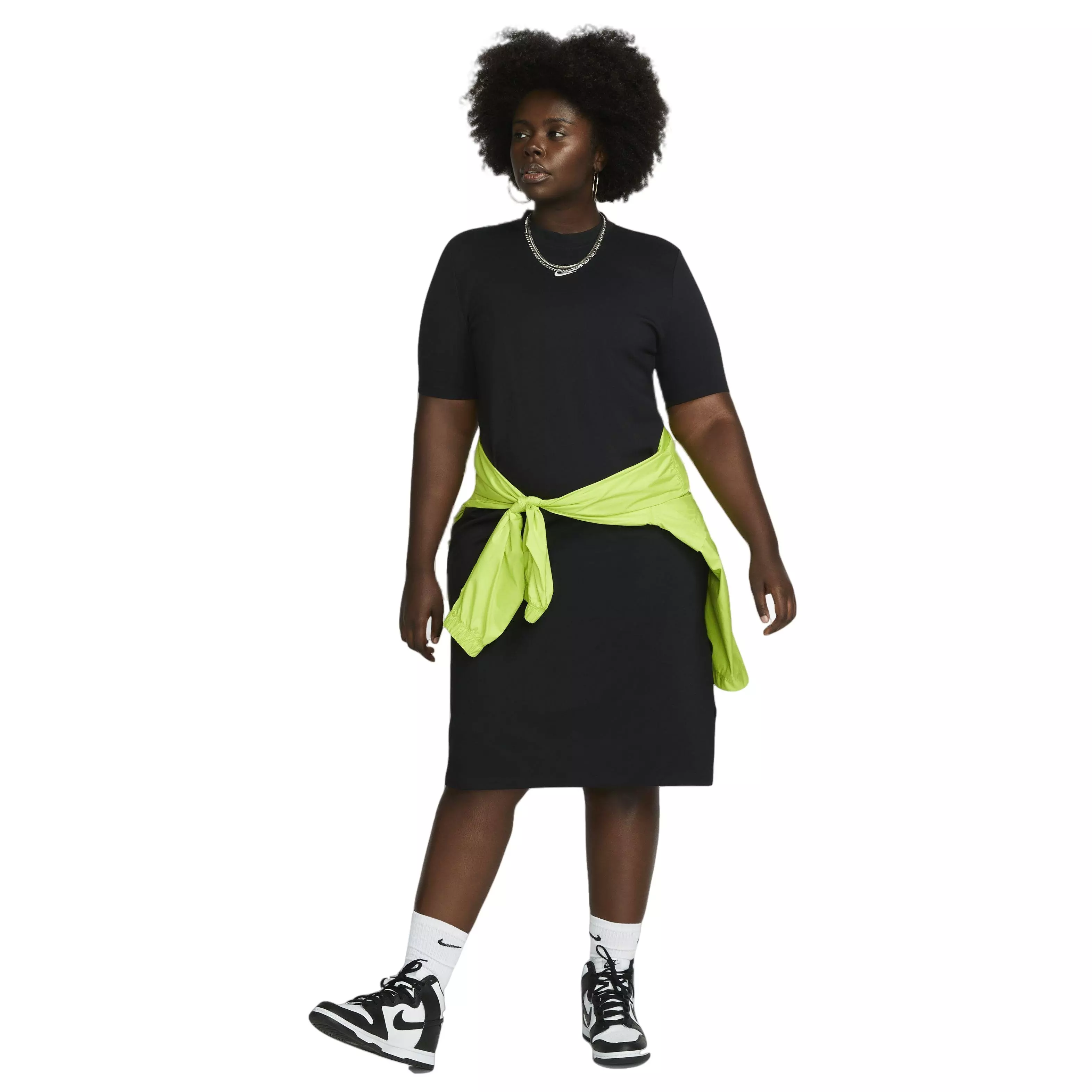 Nike Women's Sportswear Essentials Midi Dress - BLACK