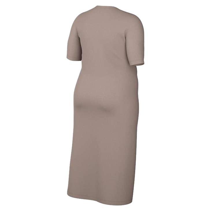 Nike Women's Sportswear Essentials Midi Dress - BROWN Thumbnail View 2