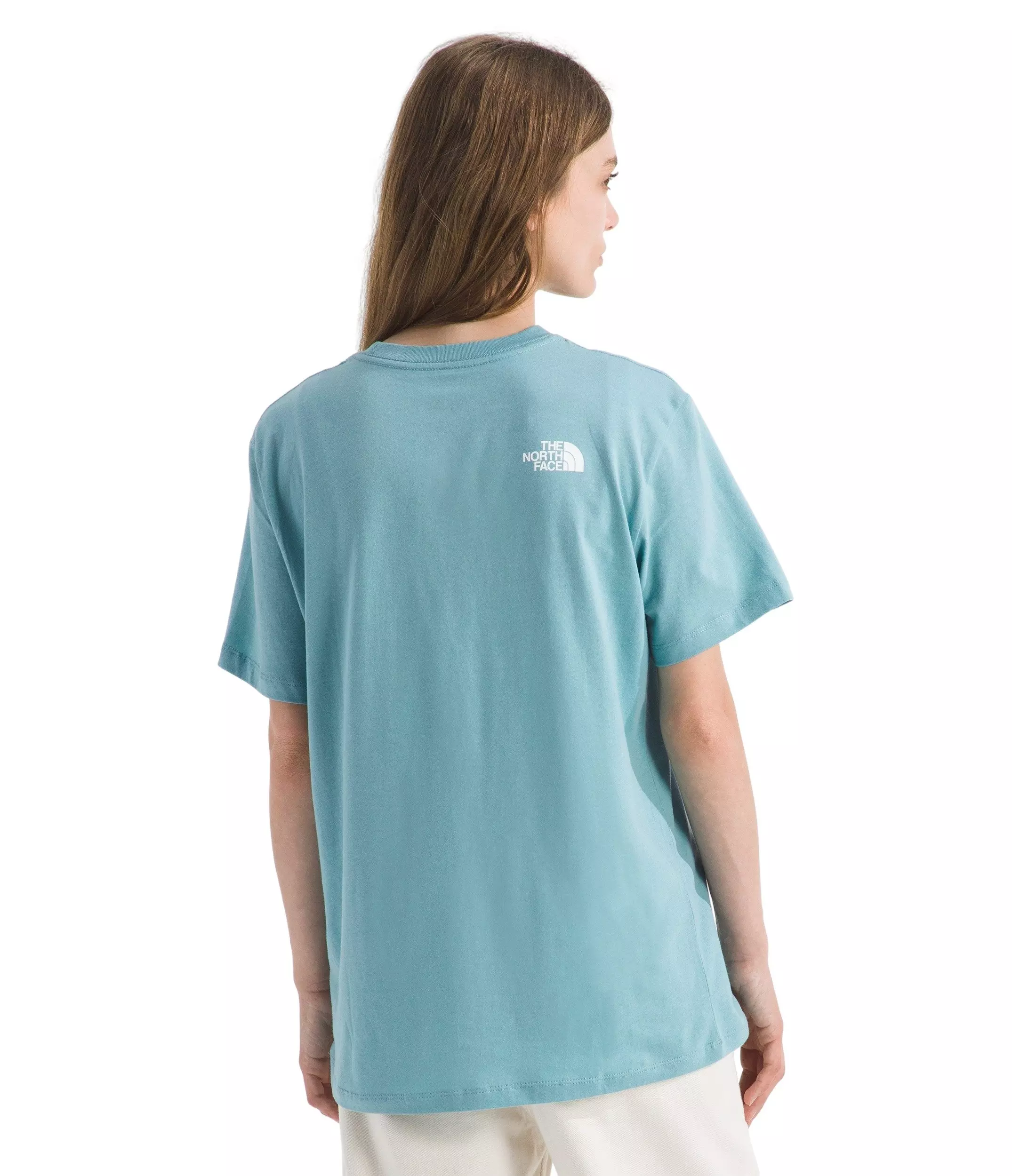 The North Face Women’s Evolution Sketch Logo Half Dome Short-Sleeve Graphic Tee -Blue - BLUE