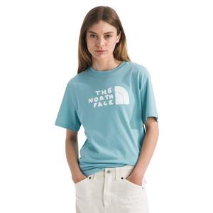 The North Face Women’s Evolution Sketch Logo Half Dome Short-Sleeve Graphic Tee -Blue