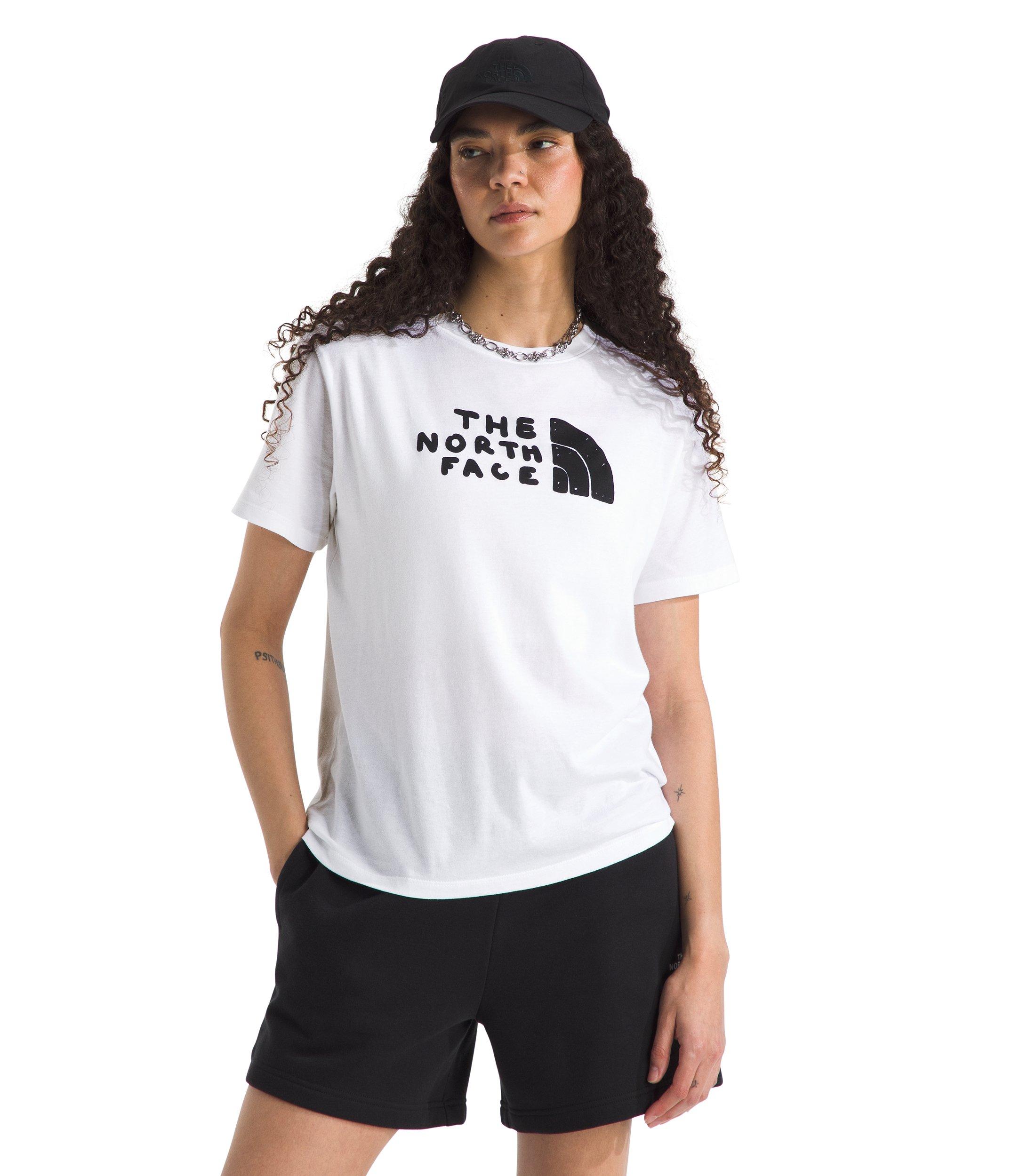 The North Face Women&rsquo;s Evolution Sketch Logo Half Dome Short-Sleeve Graphic Tee -White - WHITE Thumbnail View 1