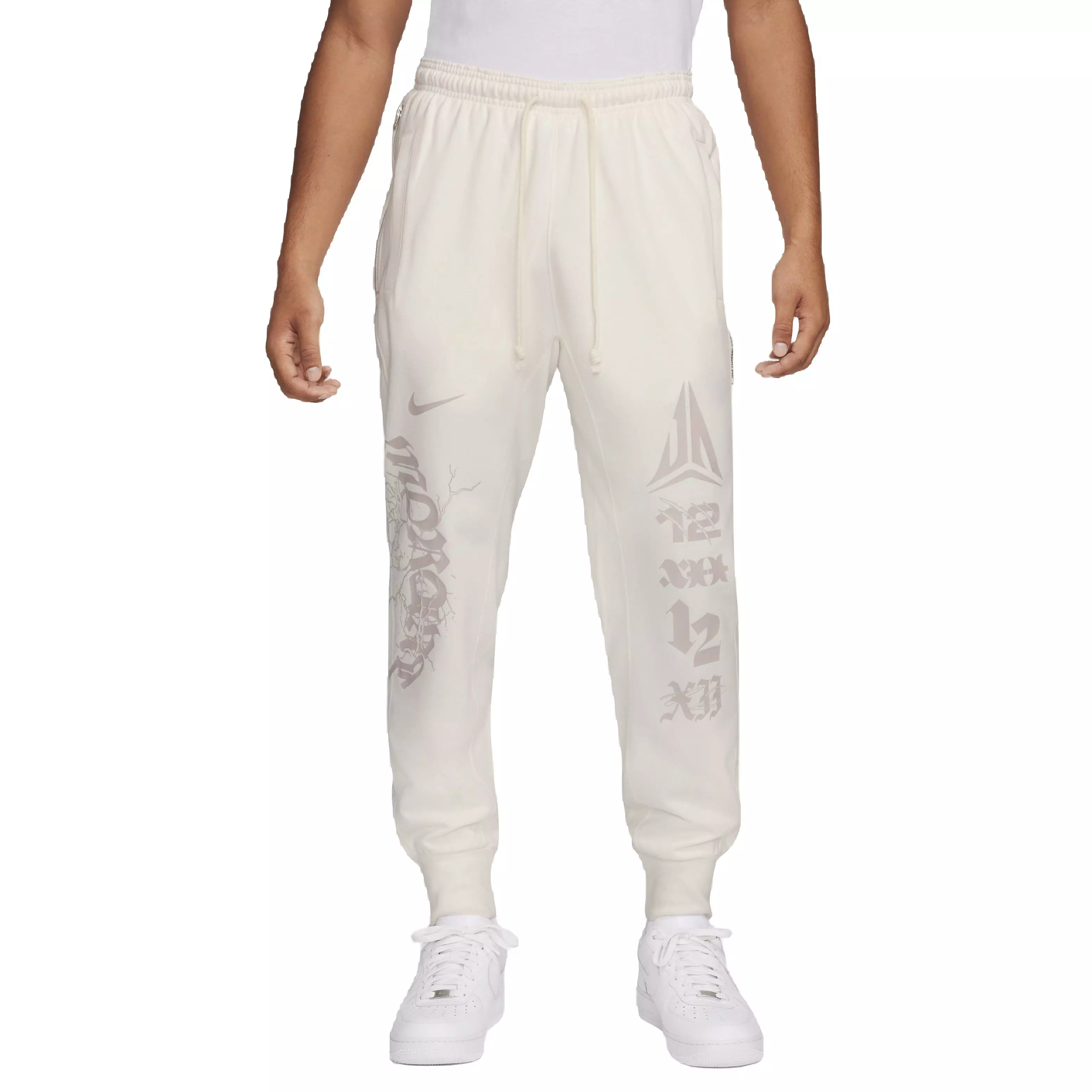 Nike Men's Ja Standard Issue Dri-FIT Jogger Basketball Pants - WHITE