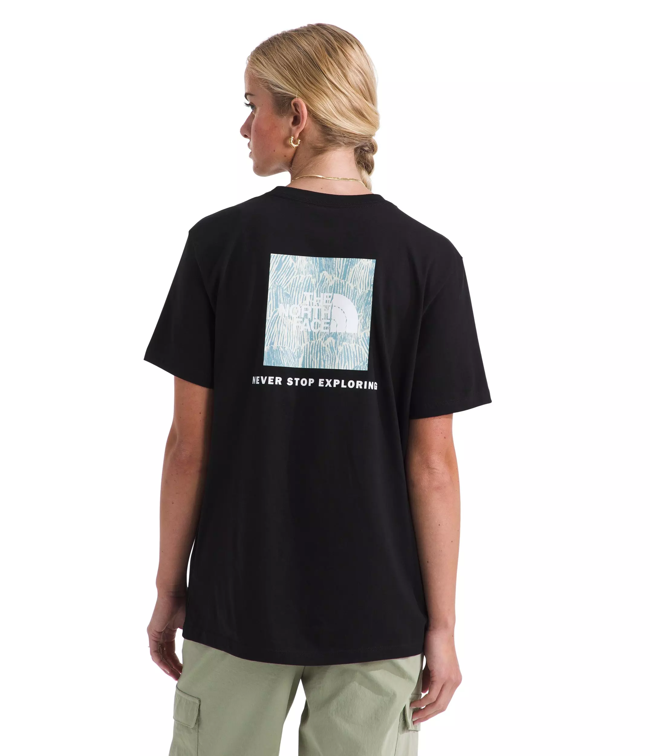 The North Face Women’s Evolution Box NSE Fill Short-Sleeve Graphic Tee -Black - BLACK
