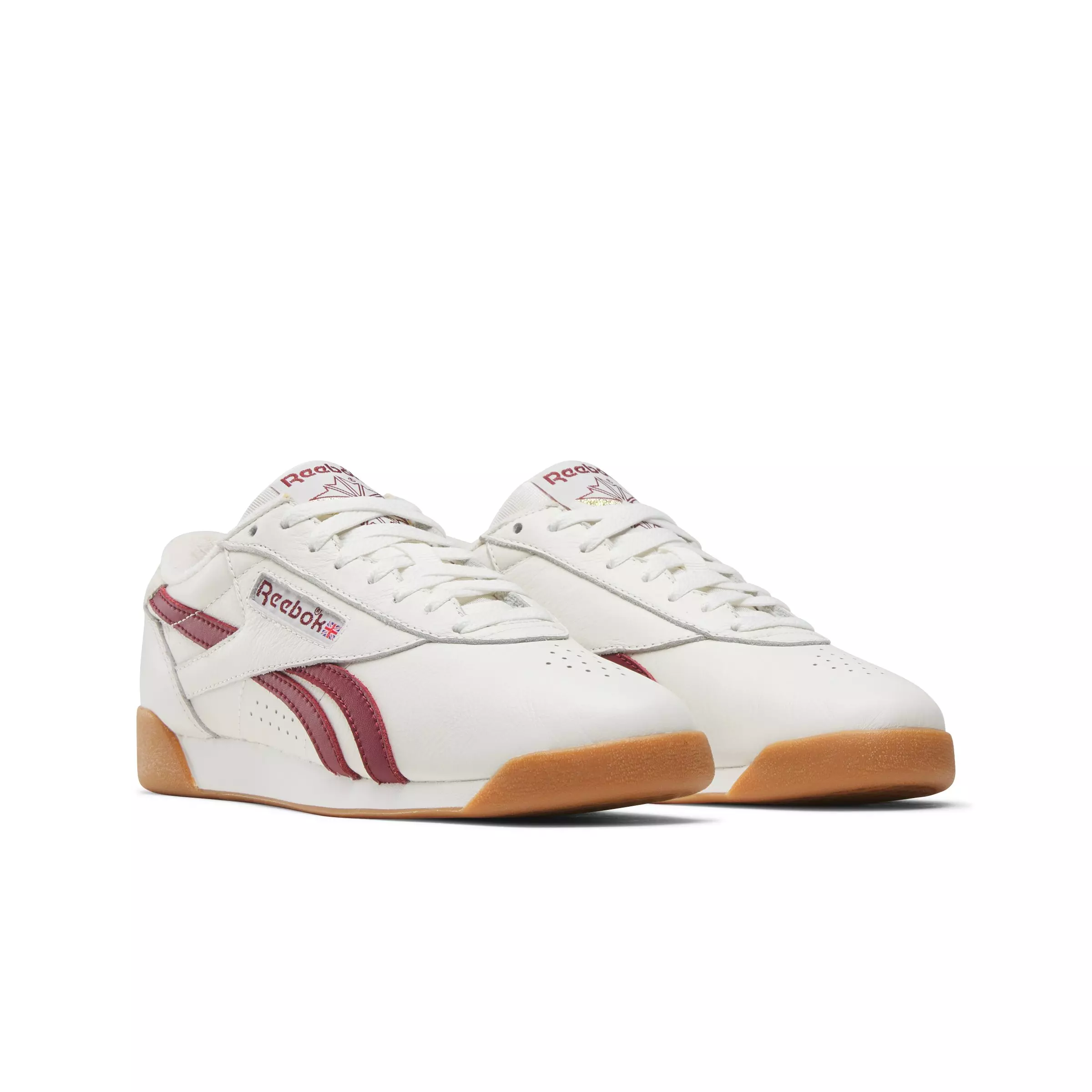 Reebok Freestyle Lo "Chalk/Maroon/Gum" Women's Shoe - CHALK/MAROON/GUM