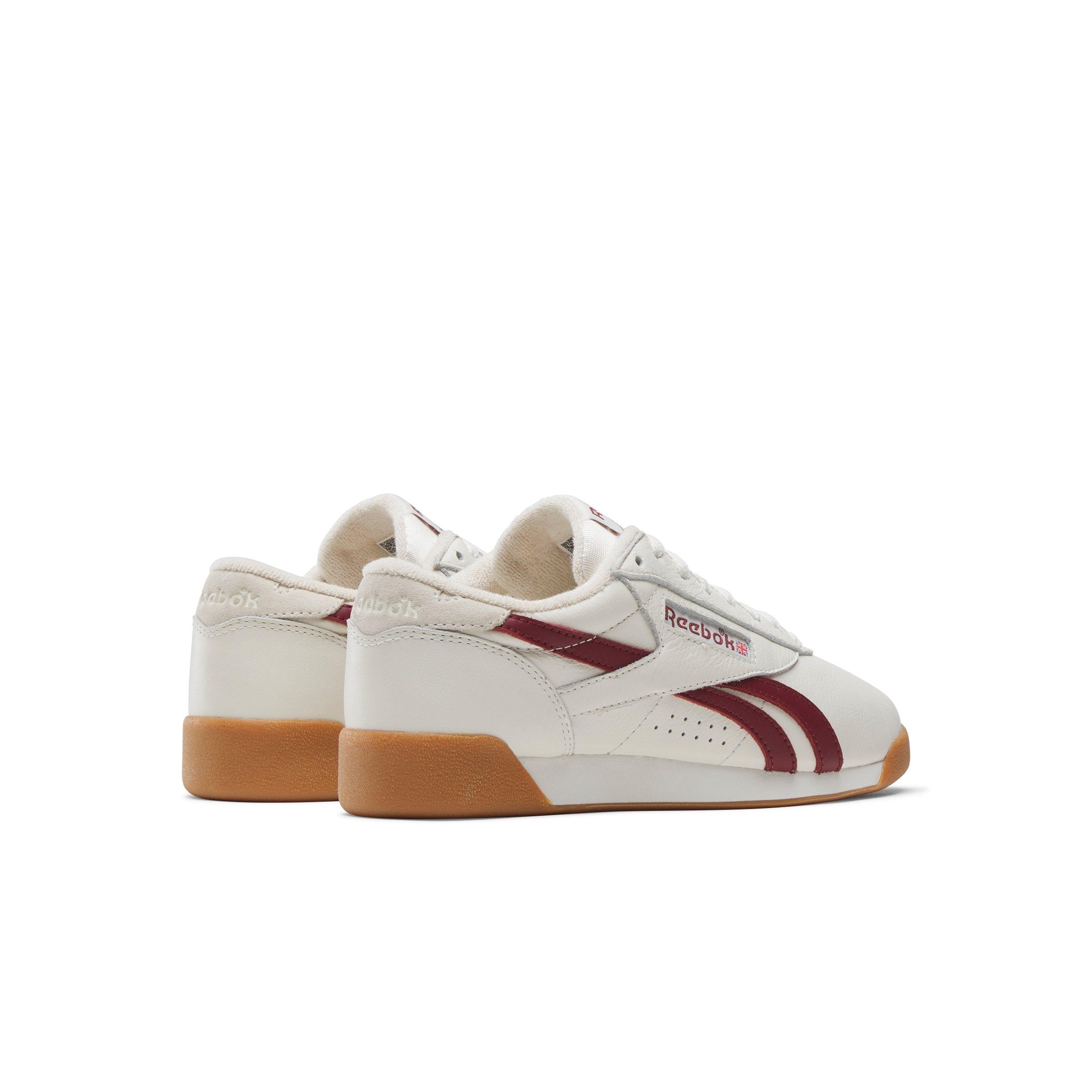 Reebok Freestyle Lo "Chalk/Maroon/Gum" Women's Shoe - CHALK/MAROON/GUM Thumbnail View 3