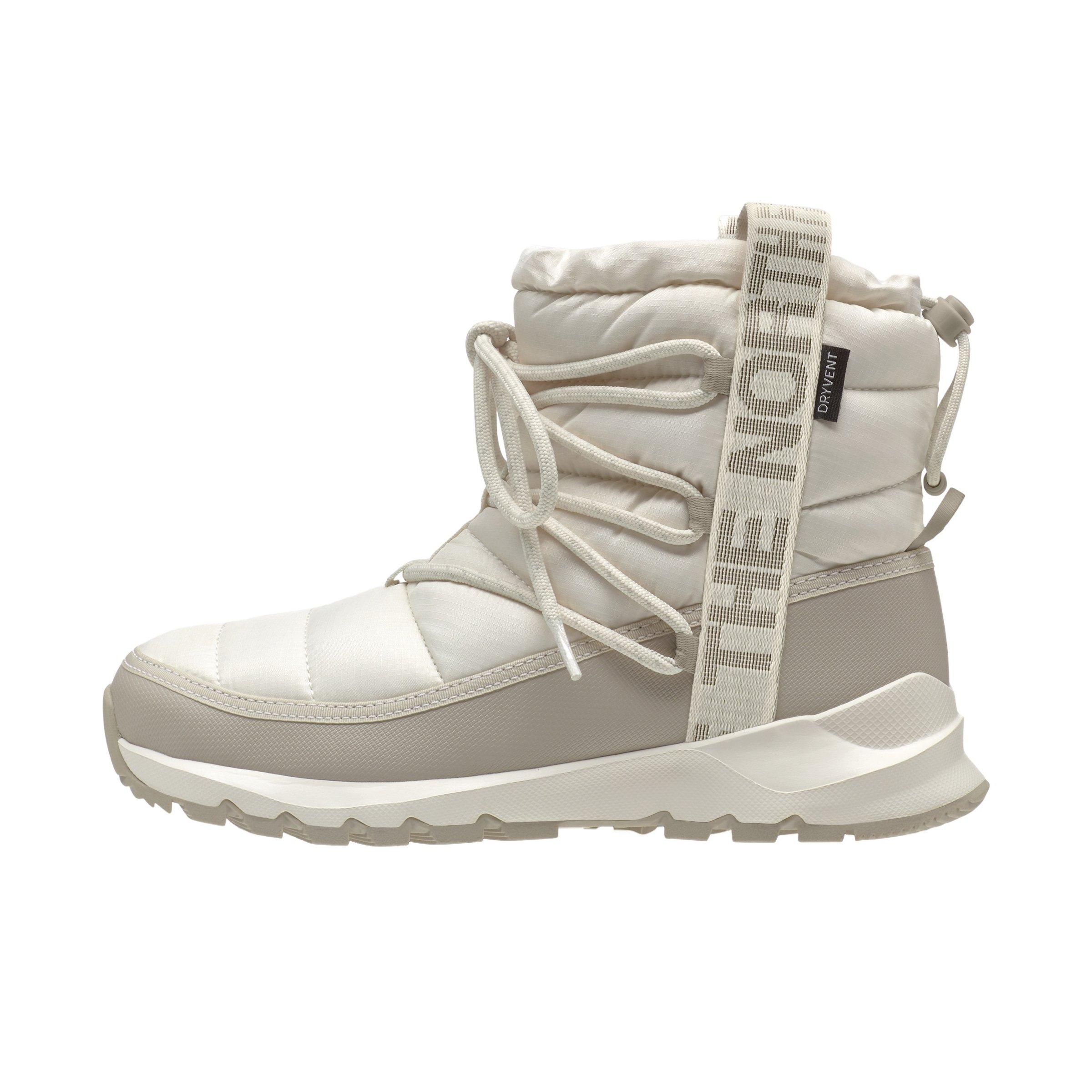 The North Face Thermoball Lace Up "White/Silver" Women's Waterproof Boot - WHITE/SILVER Thumbnail View 1