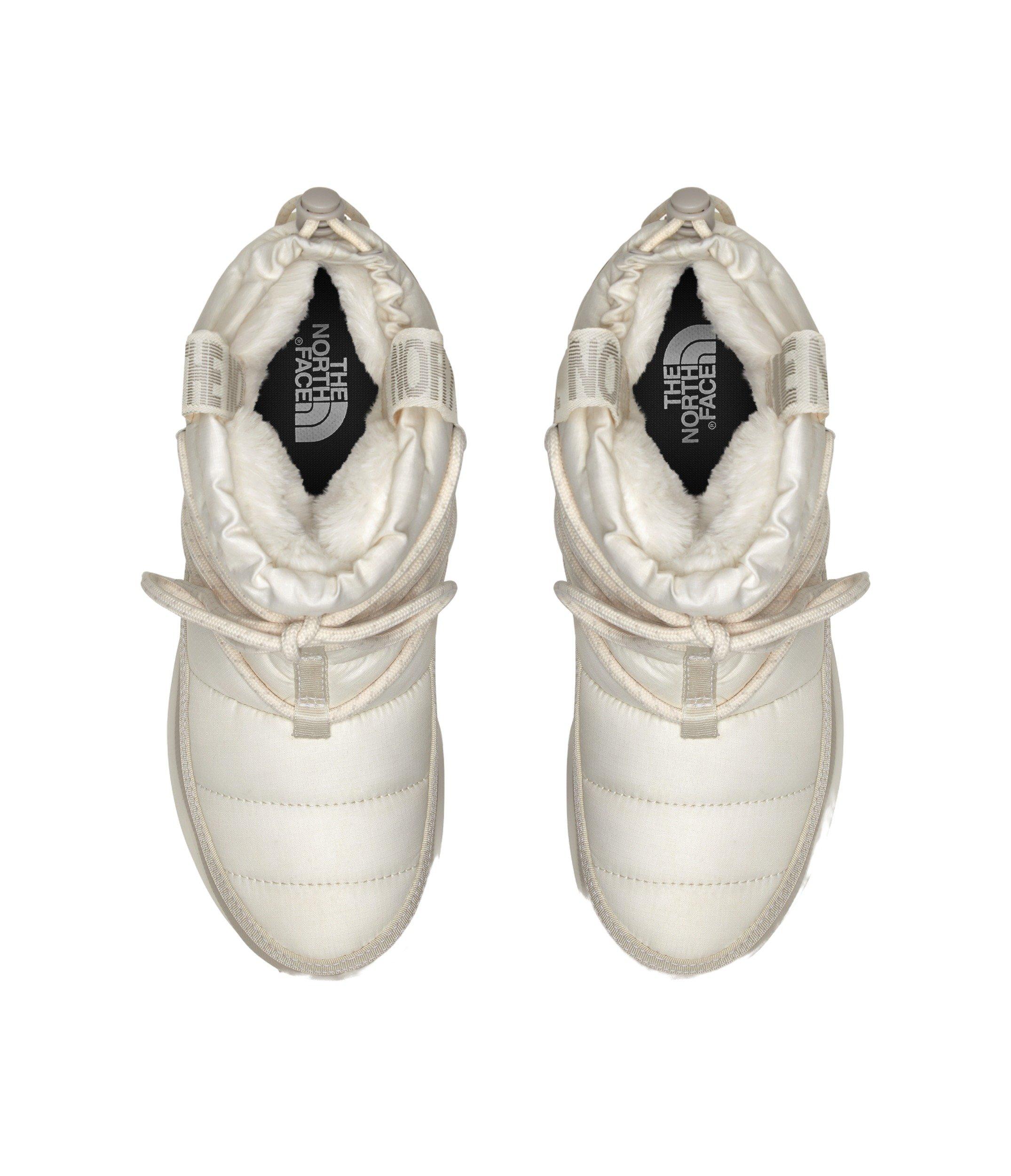 The North Face Thermoball Lace Up "White/Silver" Women's Waterproof Boot - WHITE/SILVER Thumbnail View 2