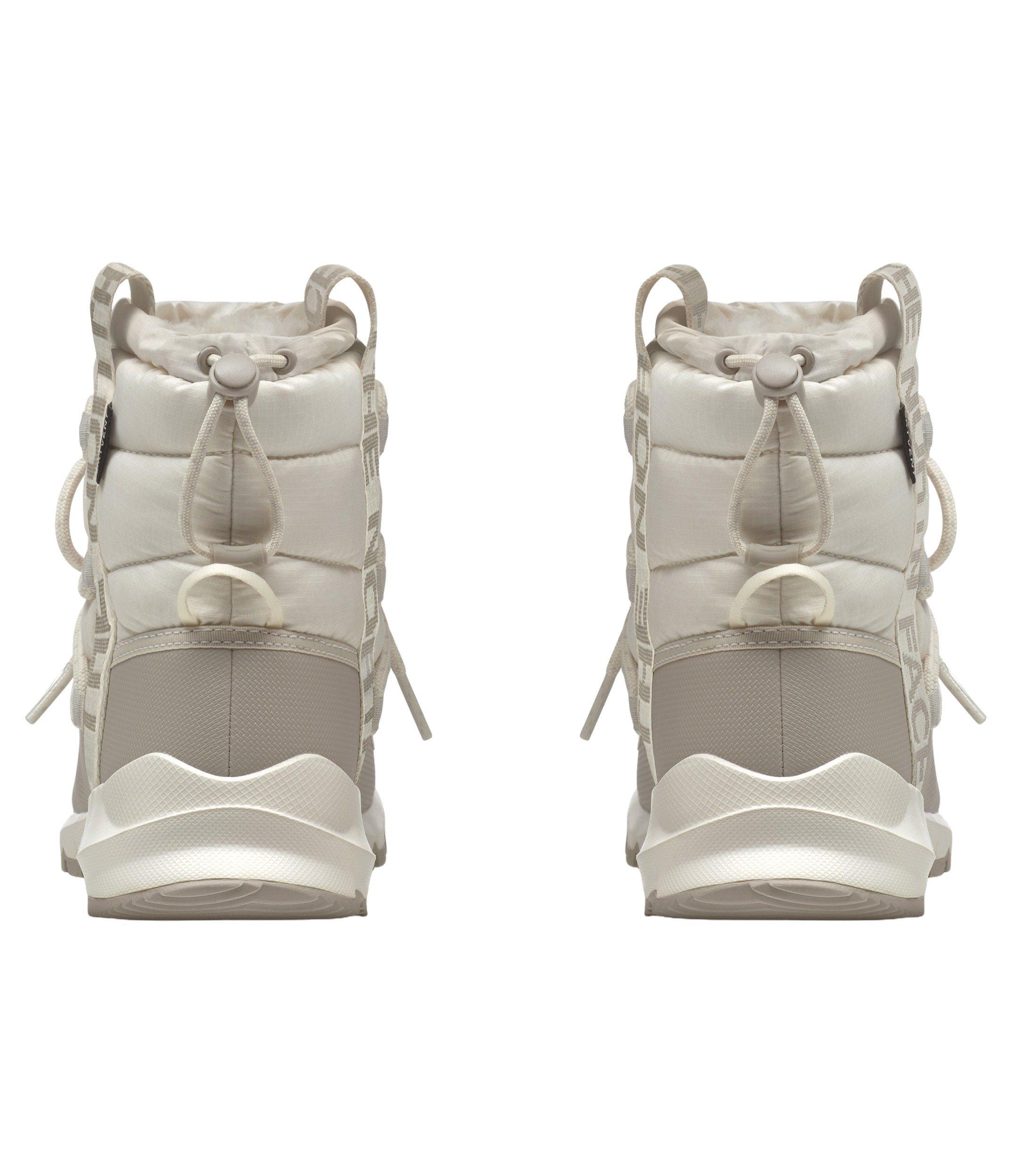 The North Face Thermoball Lace Up "White/Silver" Women's Waterproof Boot - WHITE/SILVER Thumbnail View 3