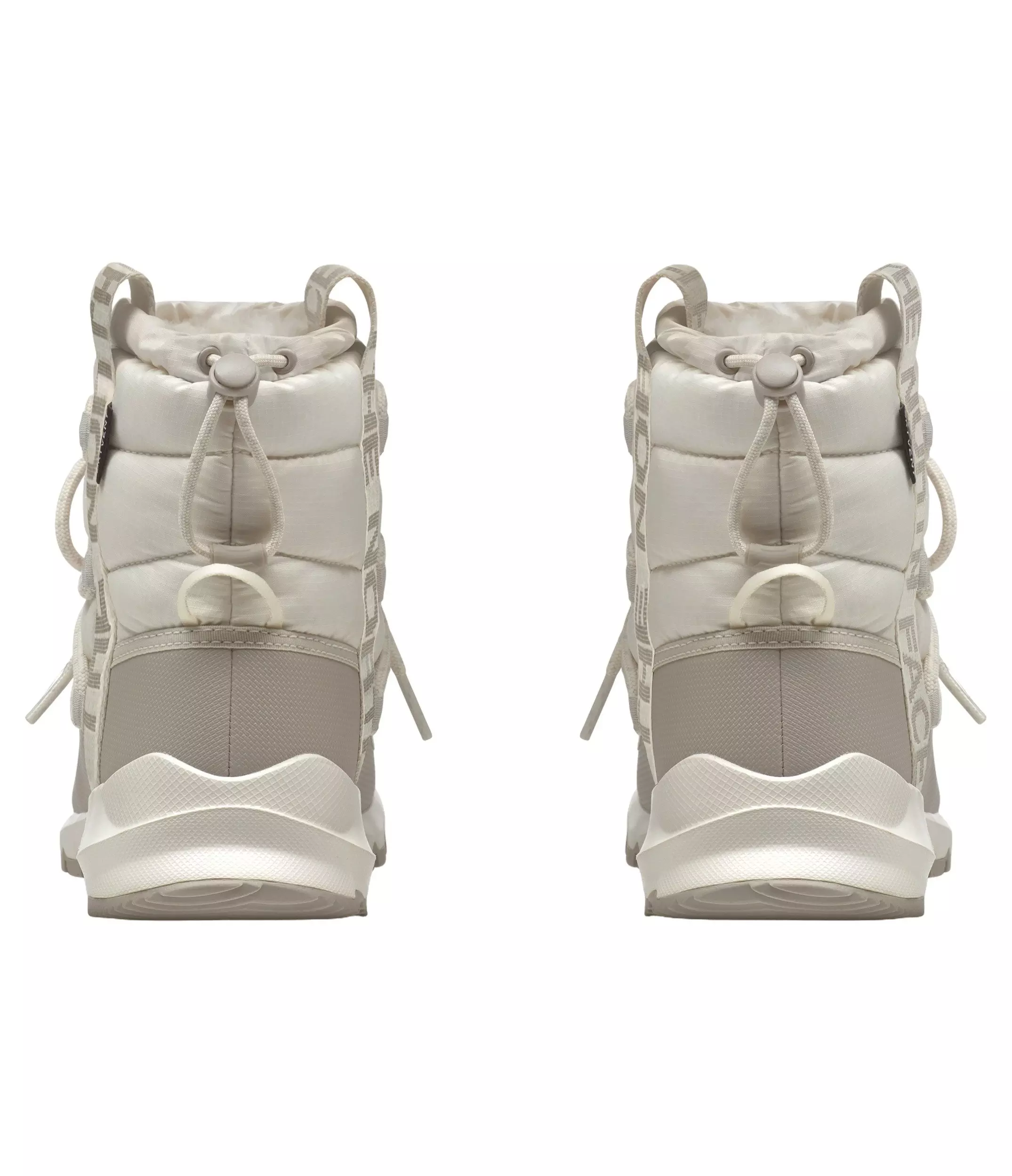 The North Face Thermoball Lace Up "White/Silver" Women's Waterproof Boot - WHITE/SILVER