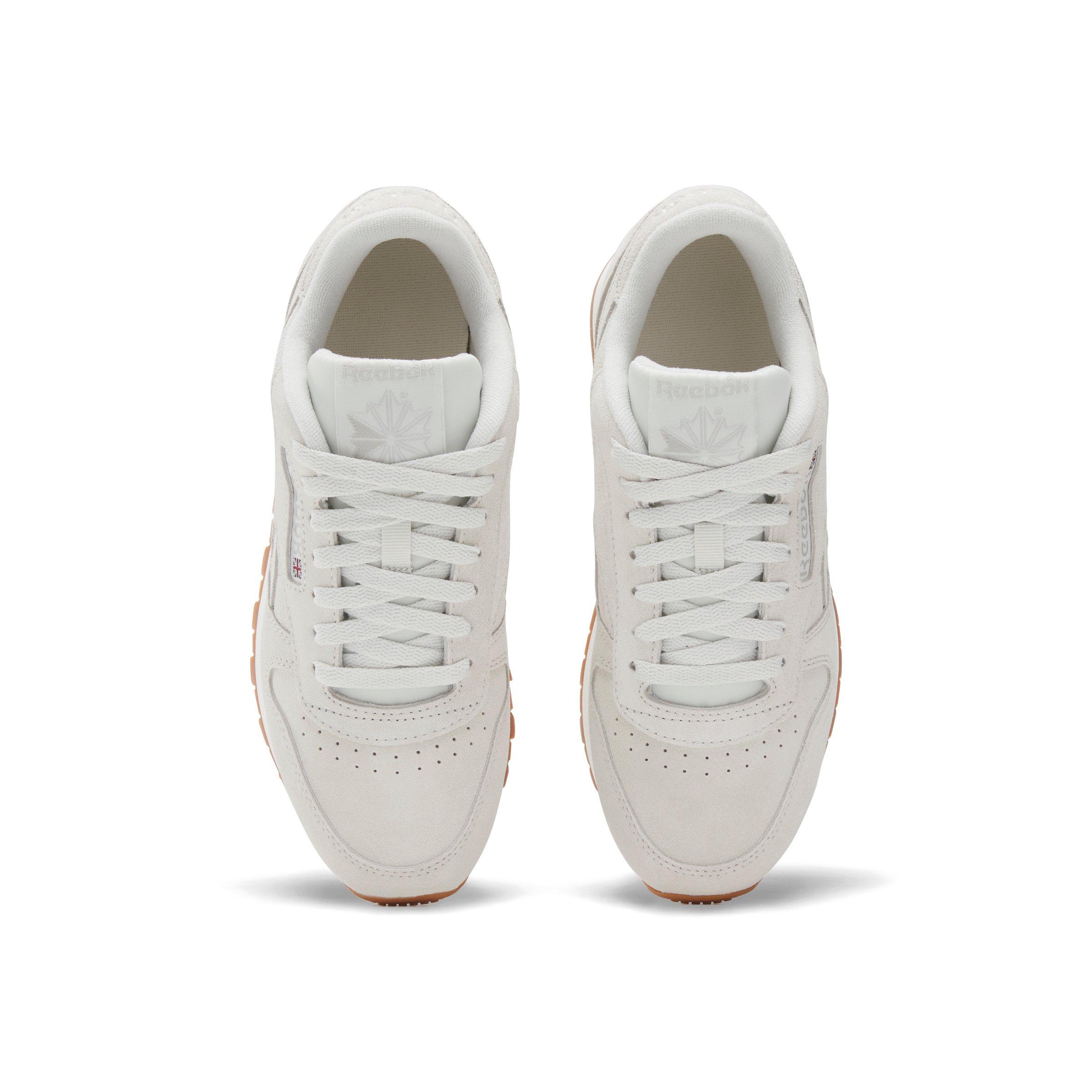 Reebok Classic Leather "Grey/White/Gum" Women's Shoe - GREY/WHITE/GUM Thumbnail View 4