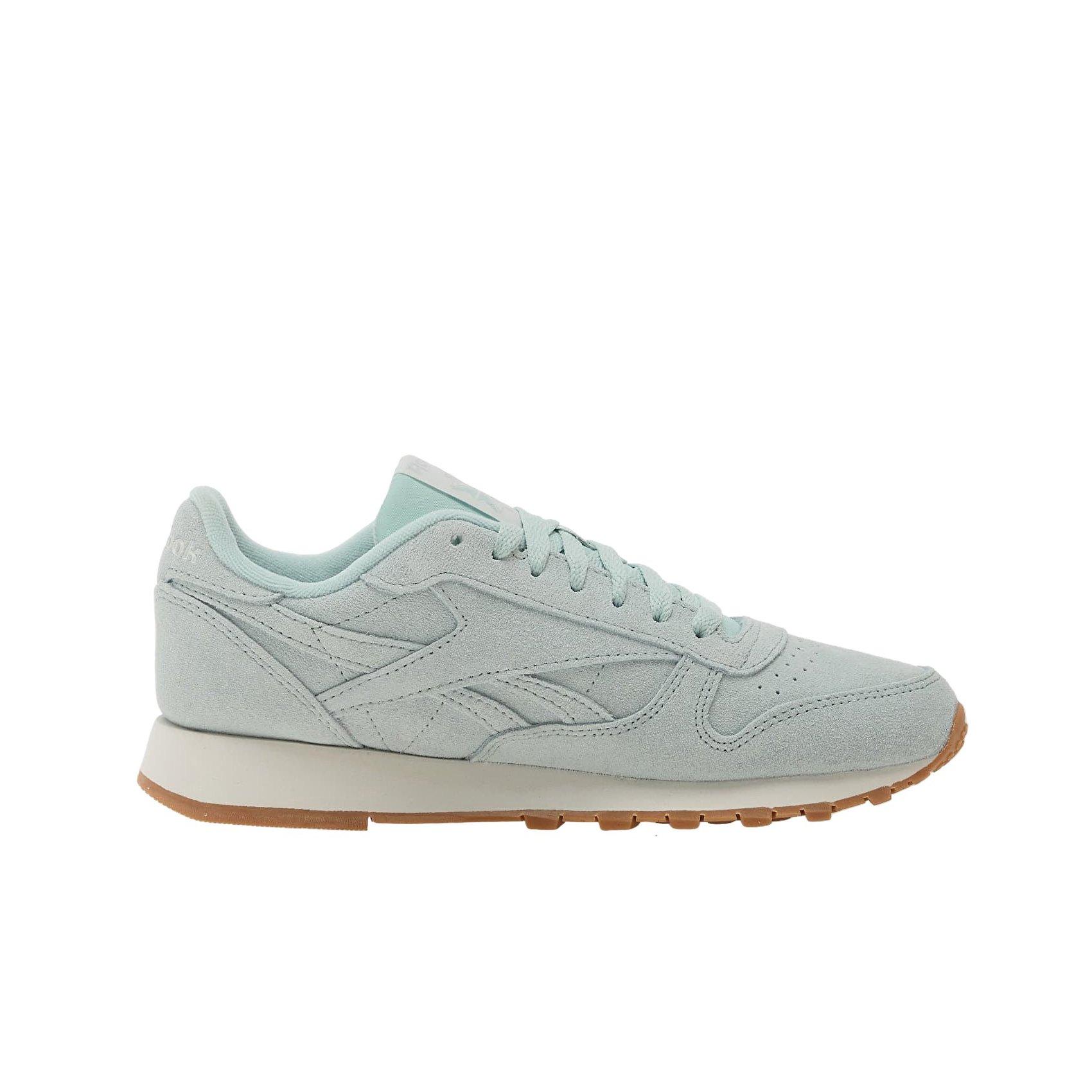 Reebok Classic Leather "Tranquil Teal/Chalk/Gum" Women's Shoe - TEAL/WHITE/BROWN Thumbnail View 1