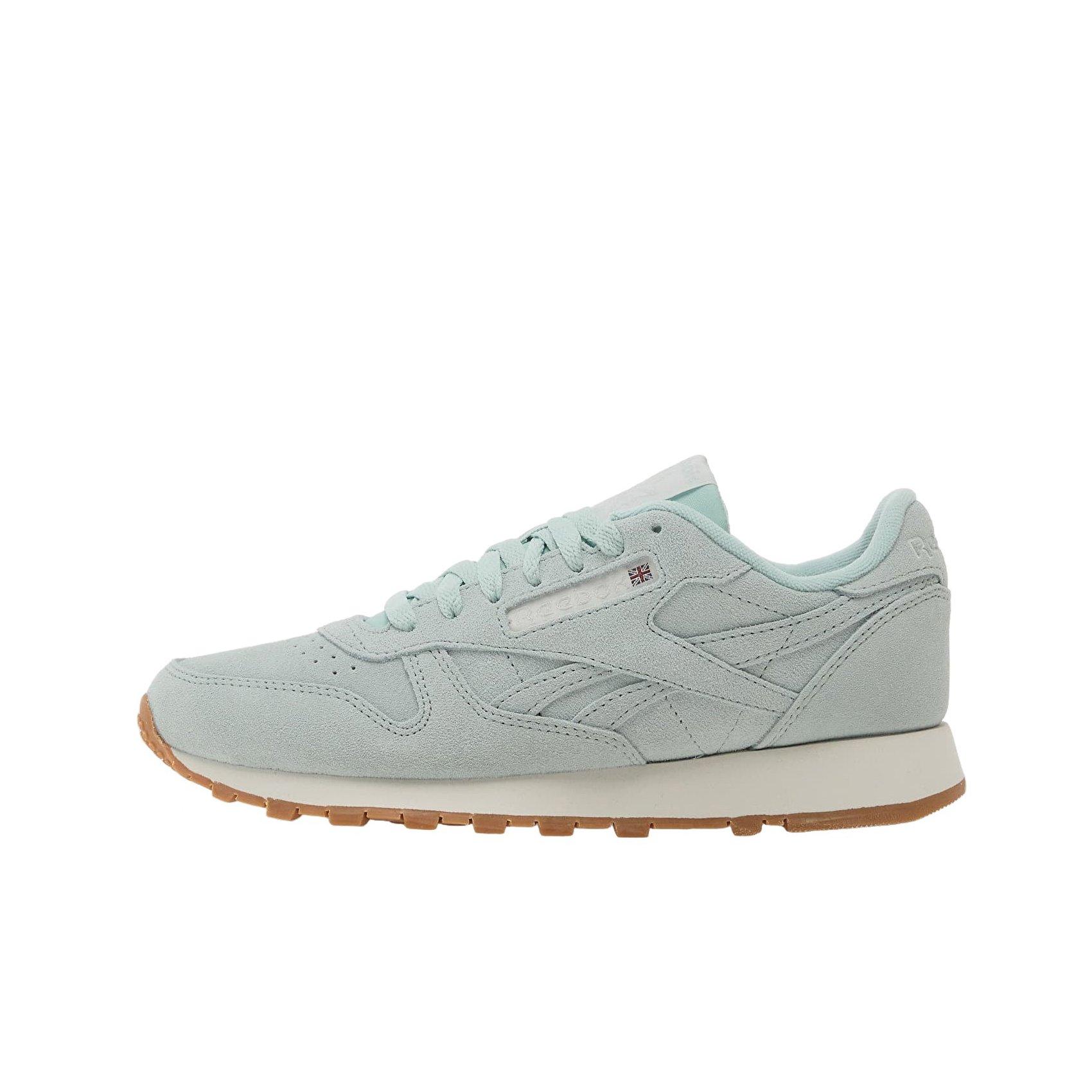 Reebok Classic Leather "Tranquil Teal/Chalk/Gum" Women's Shoe - TEAL/WHITE/BROWN Thumbnail View 2