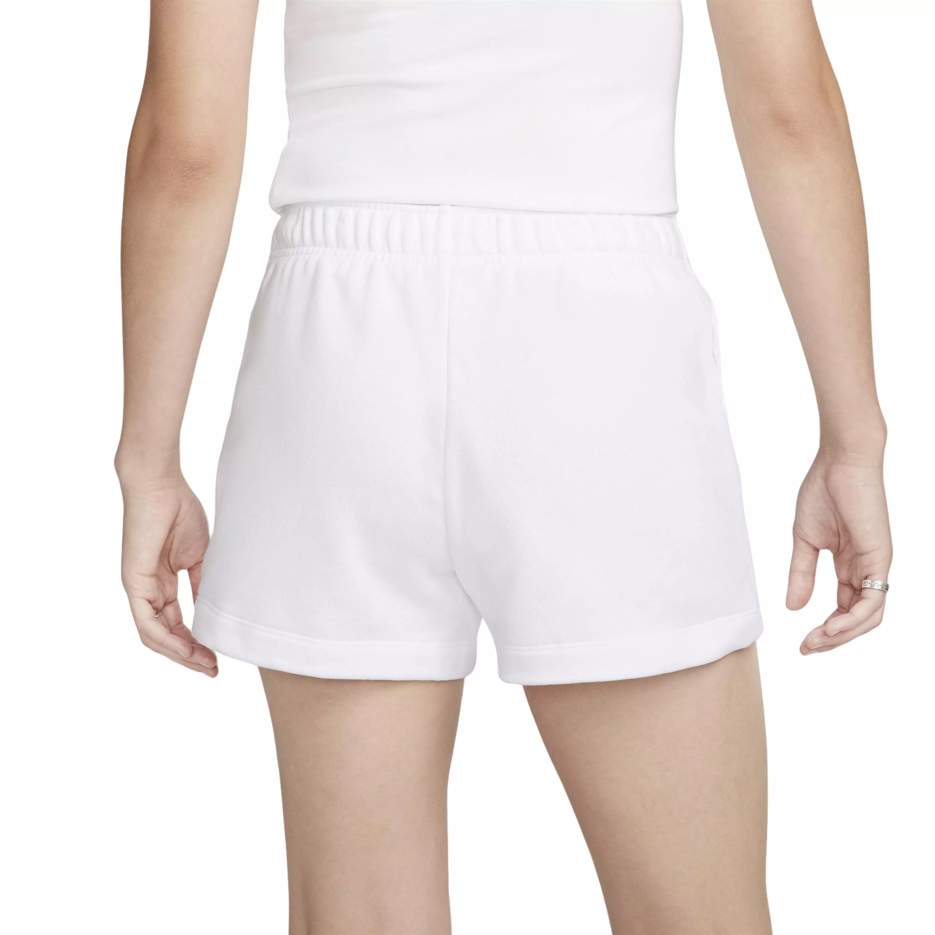 Nike Women's Sportswear Essentials Mid-Rise Club Fleece Short - PINK