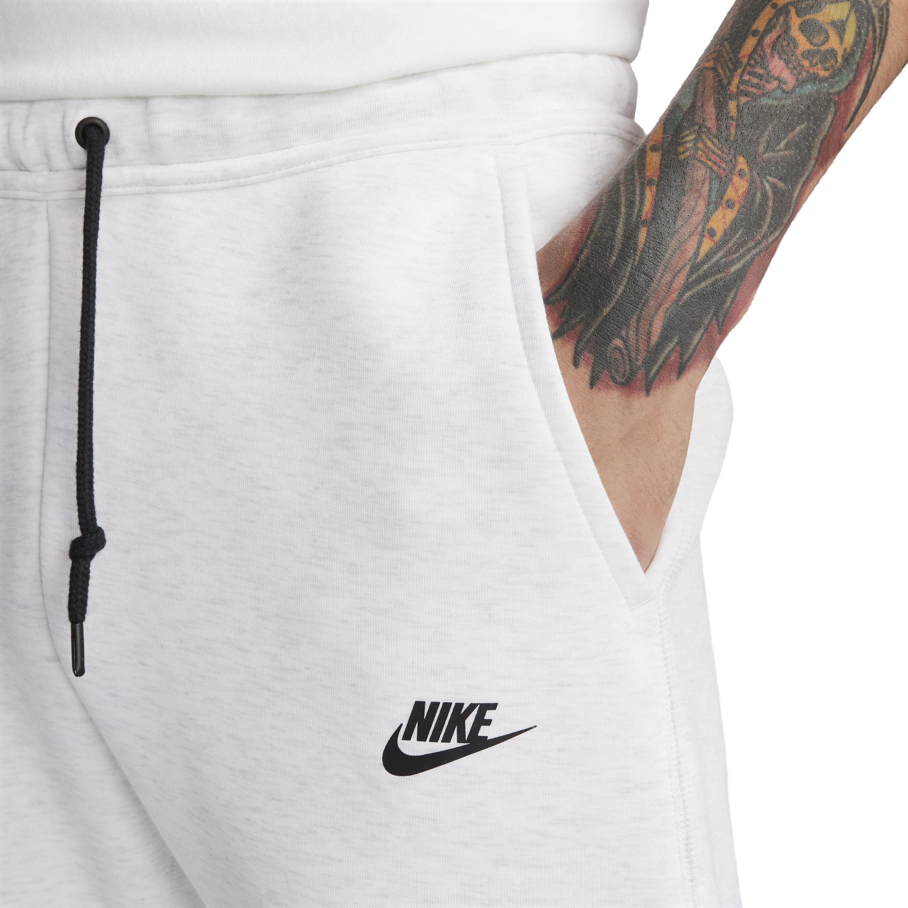 Nike Men's Sportswear Tech Fleece Joggers - WHITE Thumbnail View 4