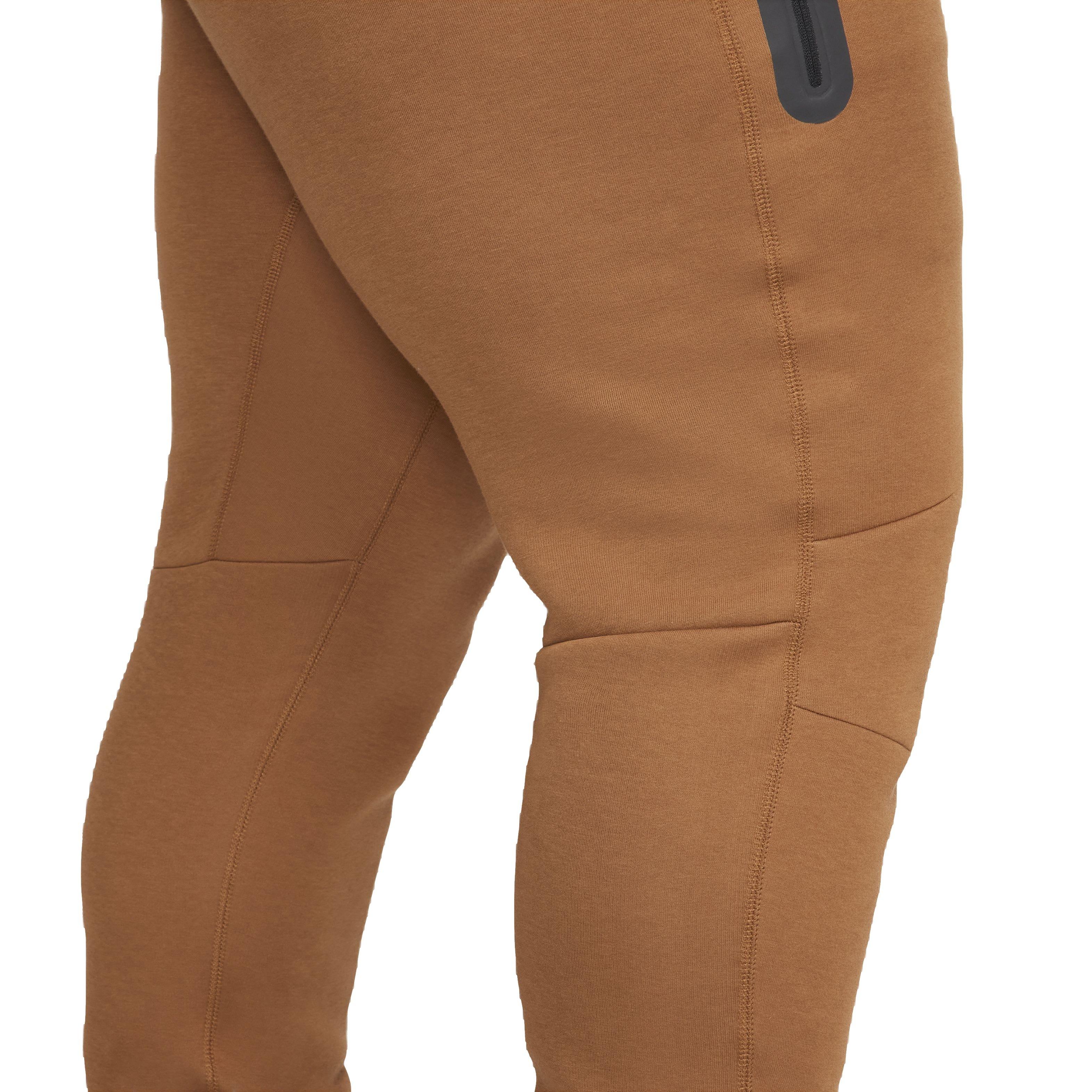Nike Men's Sportswear Tech Fleece Joggers - TAN Thumbnail View 6